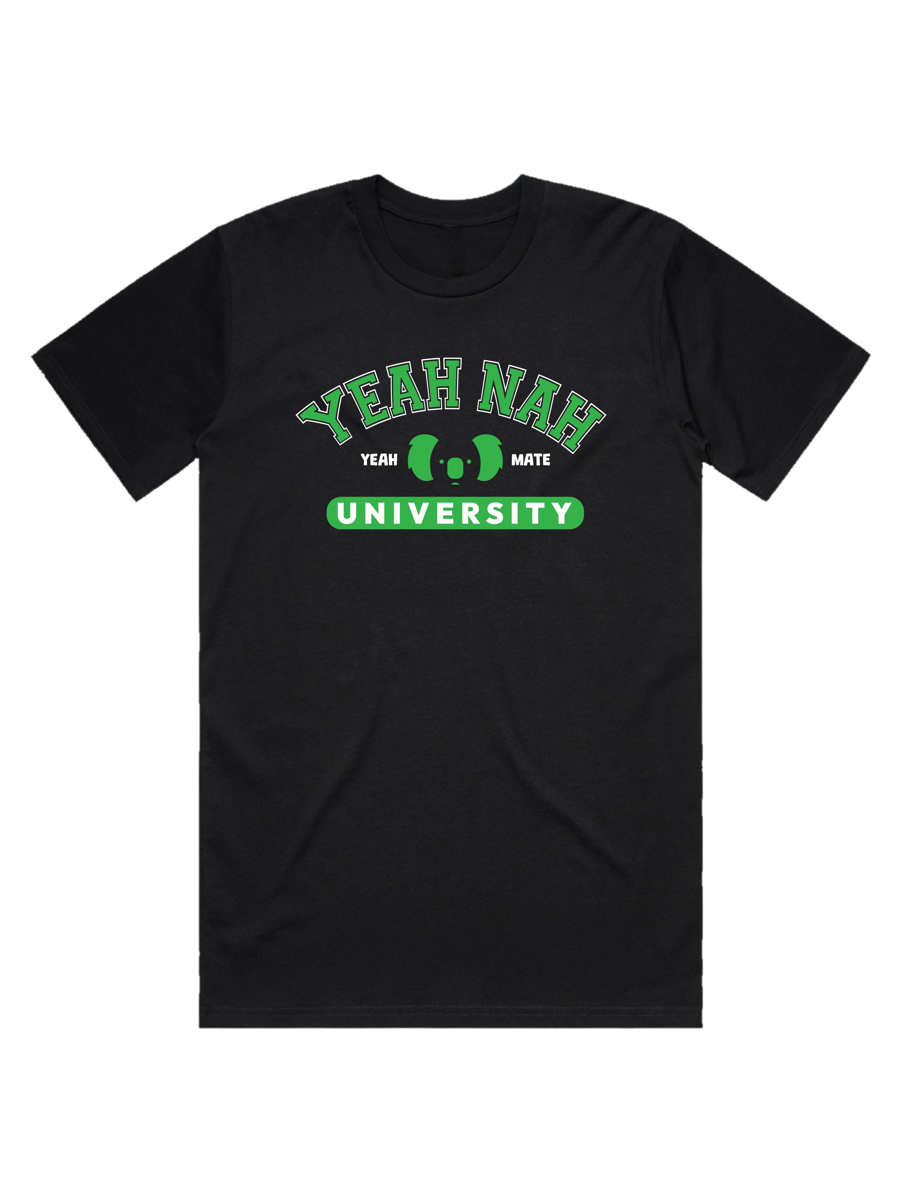 Premium Cotton Graphic T-shirt - Men's Fit -Yeah Nah University™  - Black - Yeah Mate Freestyle™ Clothing 2