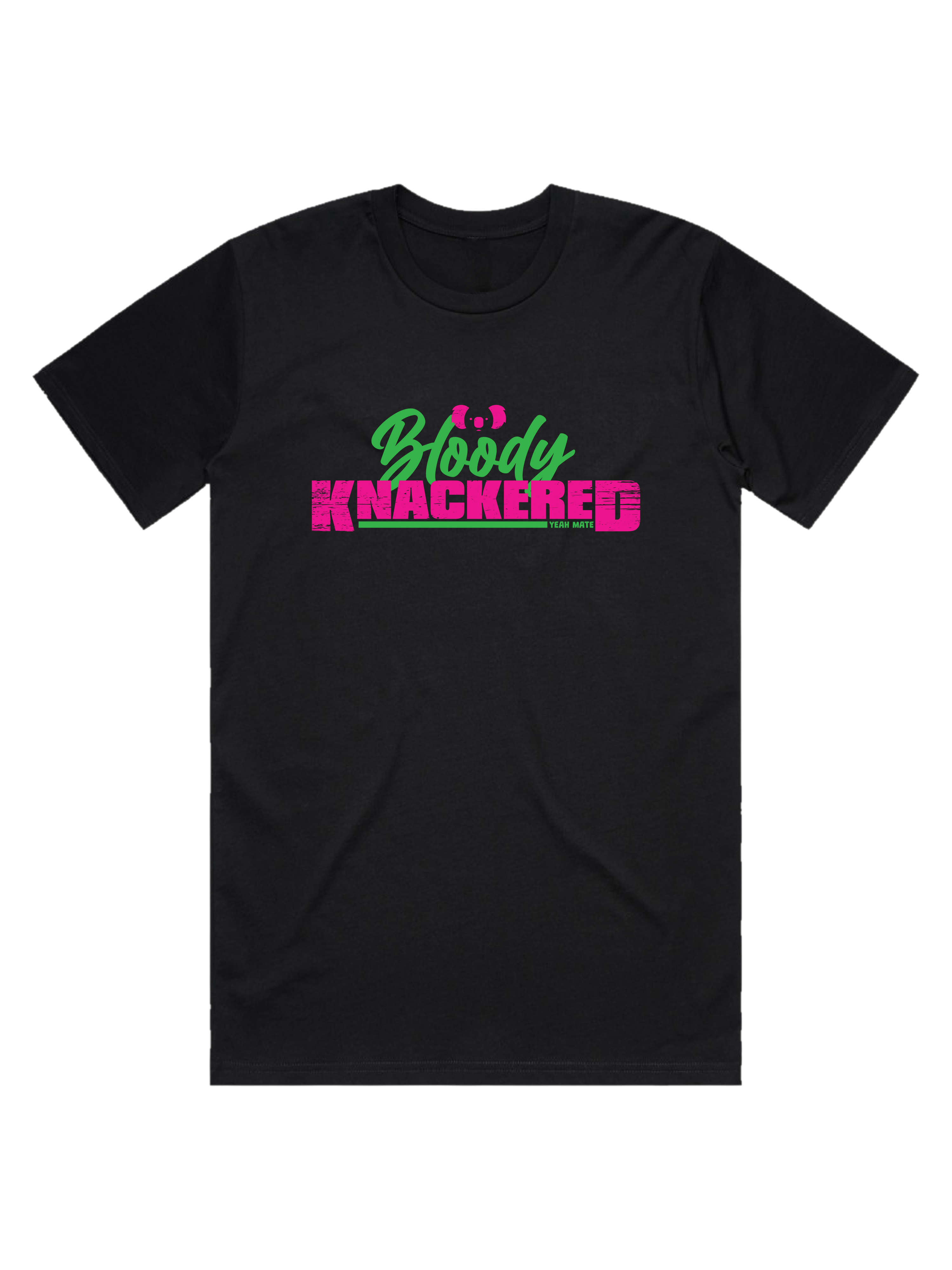 Premium Cotton Graphic T-shirt - Men's Fit - Bloody Knackered™ - Black - Yeah Mate Freestyle™ Clothing 2