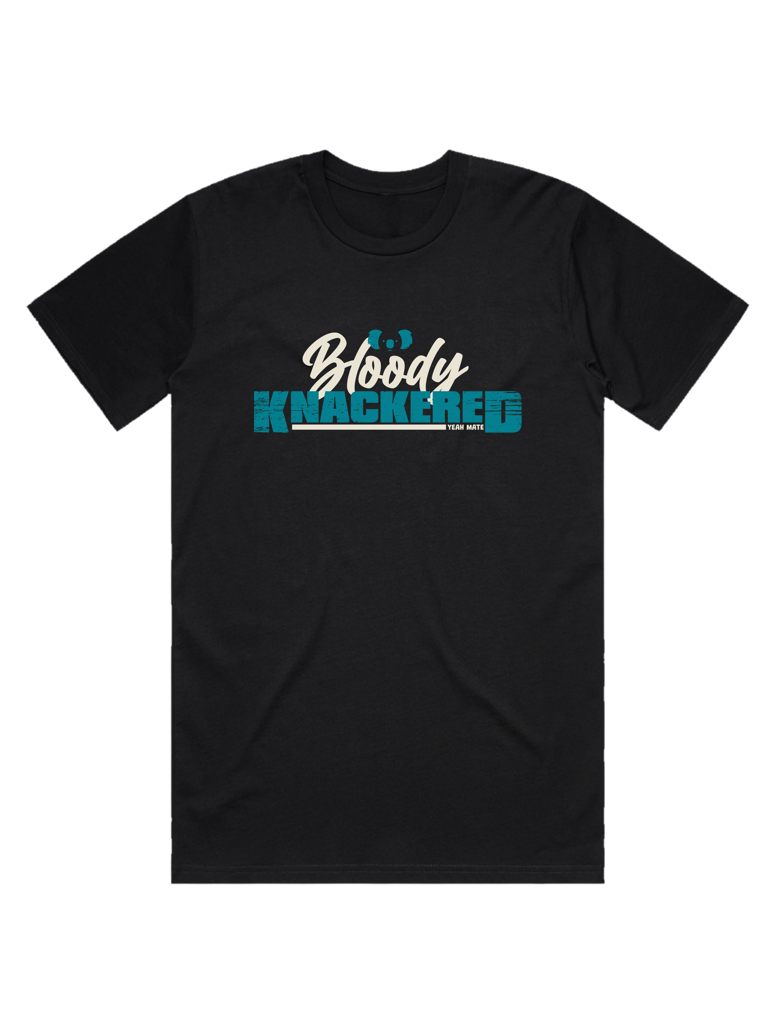 Premium Cotton Graphic T-shirt - Men's Fit - Bloody Knackered™ - Black - Yeah Mate Freestyle™ Clothing 3