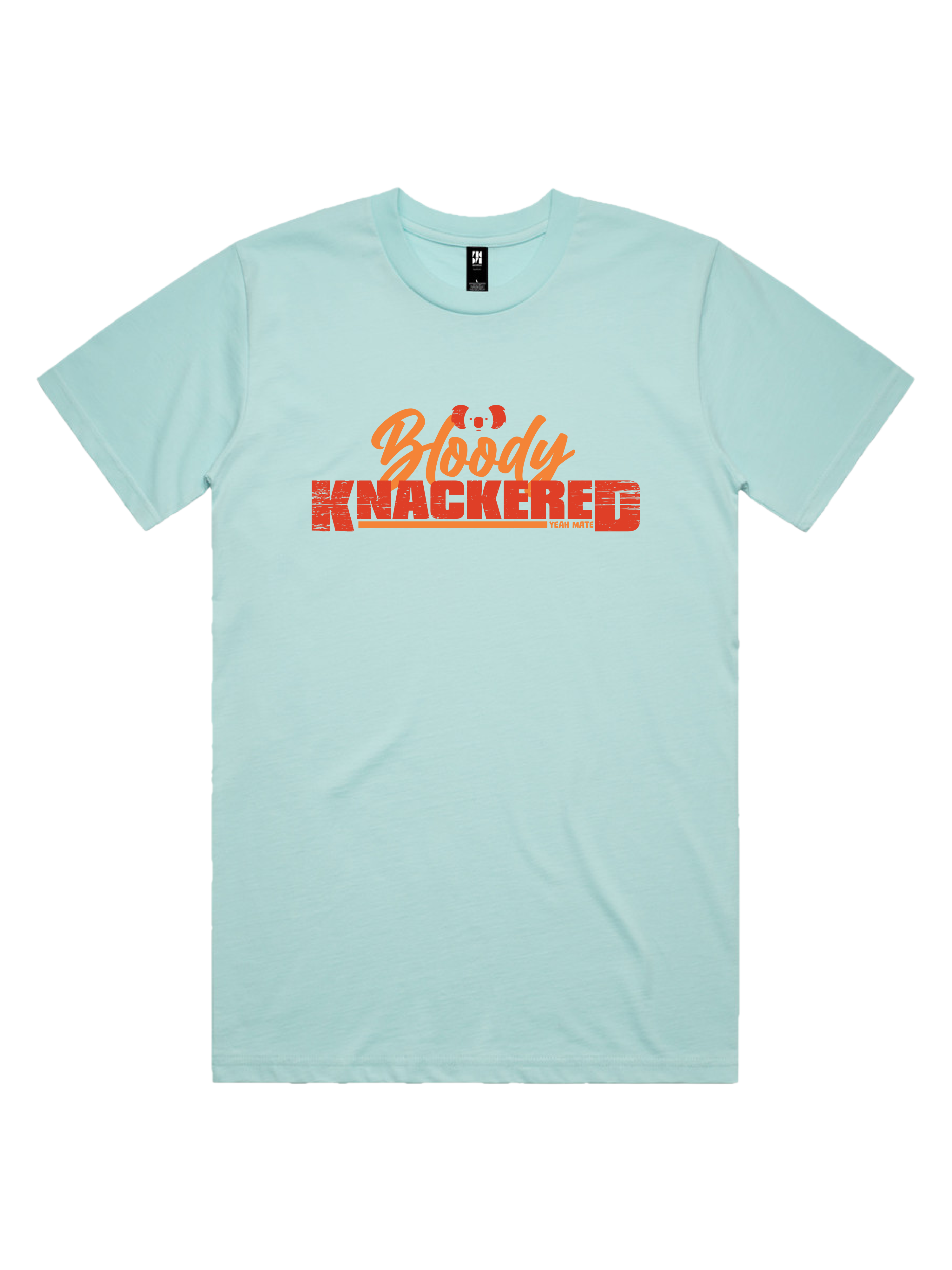 Premium Cotton Graphic T-shirt - Men's Fit - Bloody Knackered™ - Lagoon - Yeah Mate Freestyle™ Clothing 3