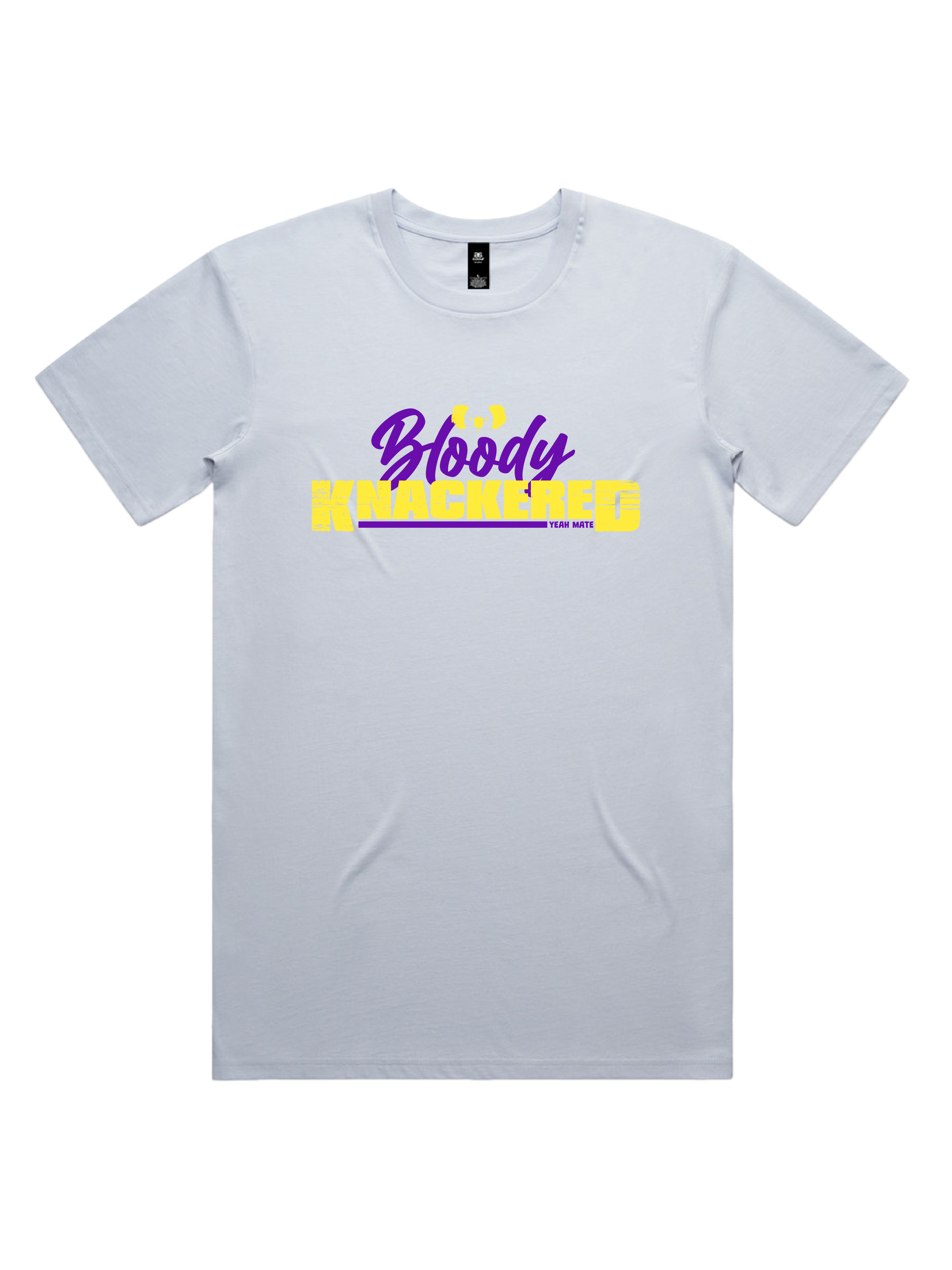Premium Cotton Graphic T-shirt - Men's Fit - Bloody Knackered™ - Powder - Yeah Mate Freestyle™ Clothing 2