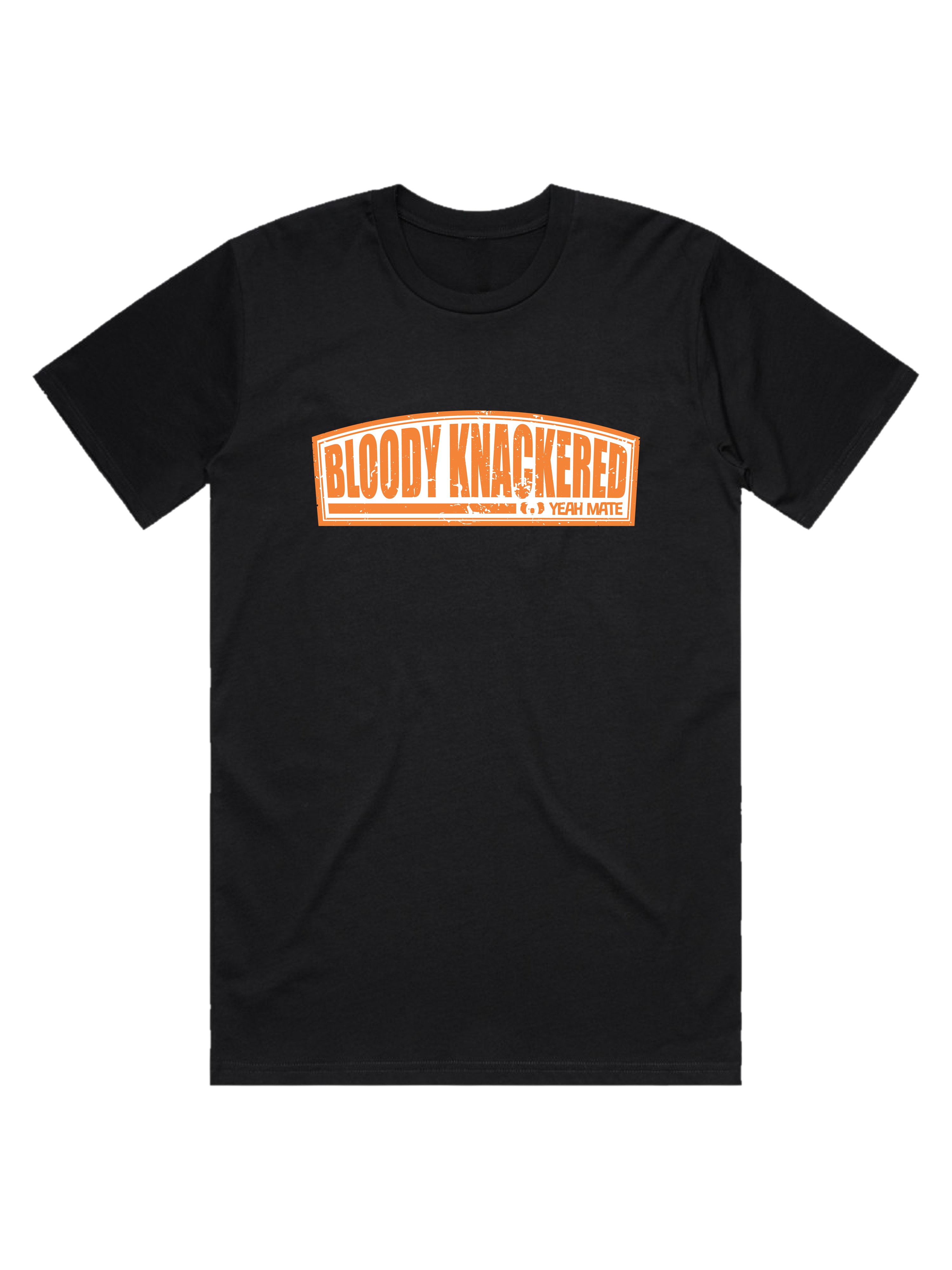 Premium Cotton Graphic T-shirt - Men's Fit - Bloody Knackered™ Badge - Black - Yeah Mate Freestyle™ Clothing 3