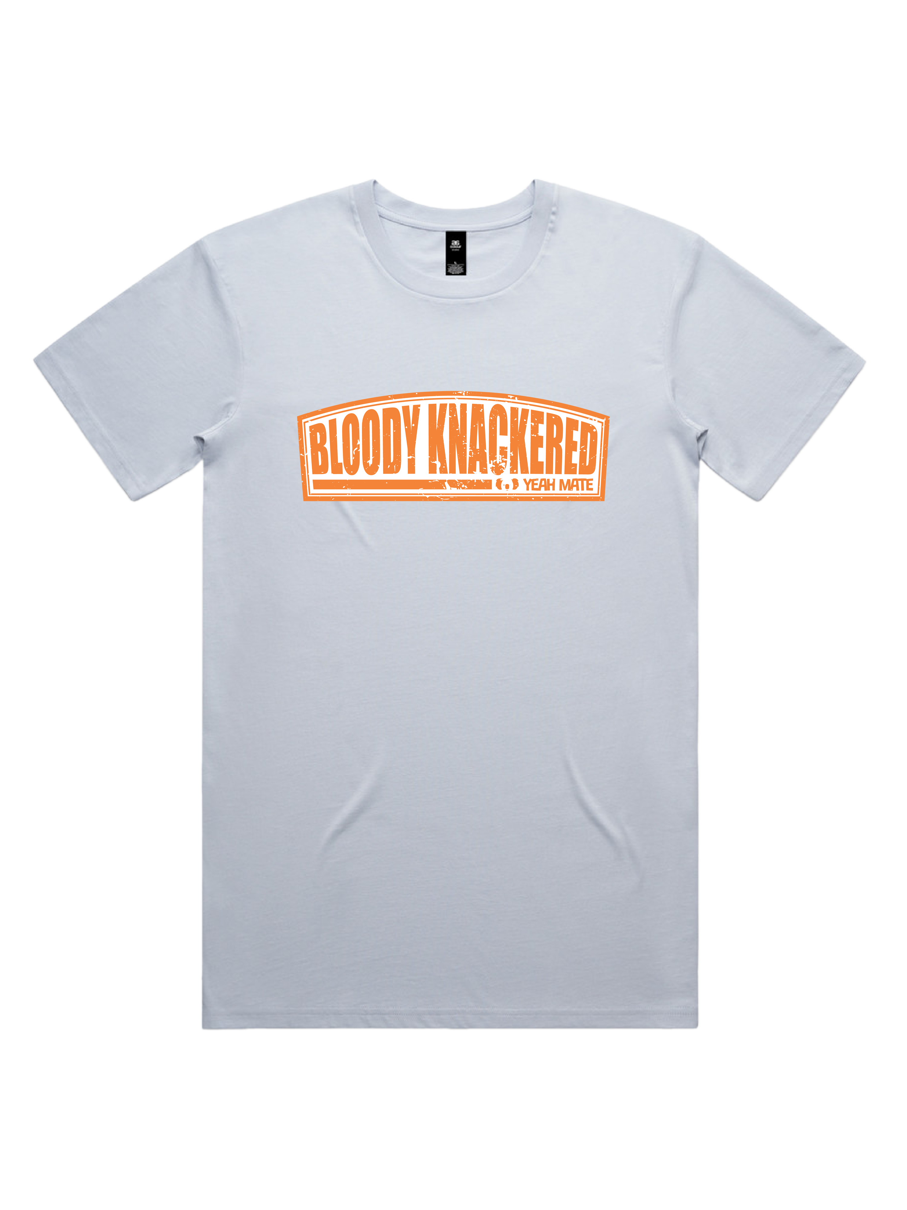 Premium Cotton Graphic T-shirt - Men's Fit - Bloody Knackered™ Badge - Powder - Yeah Mate Freestyle™ Clothing 3