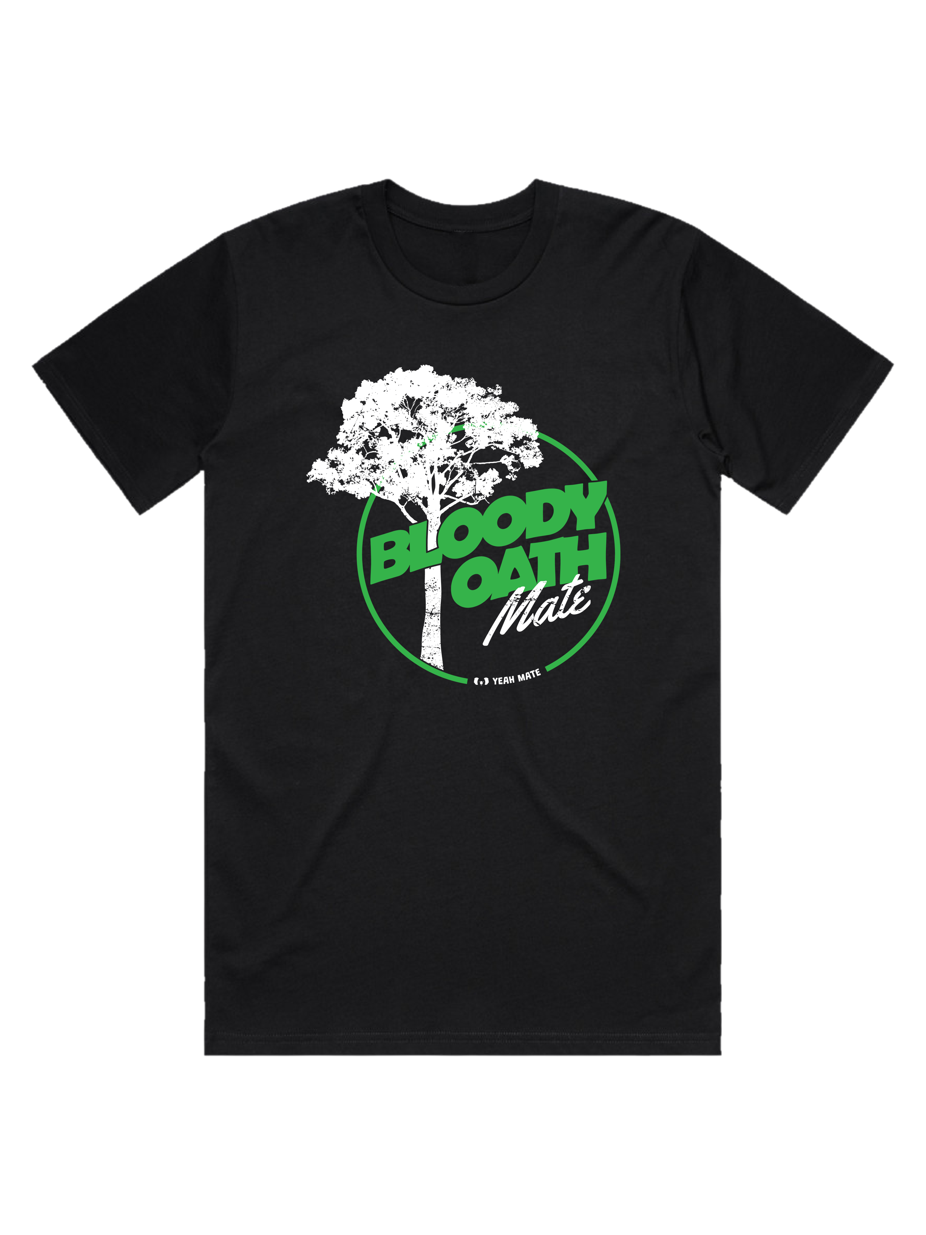 Premium Cotton Graphic T-shirt - Men's Fit - Bloody Oath Mate™ - Black - Yeah Mate Freestyle™ Clothing 3