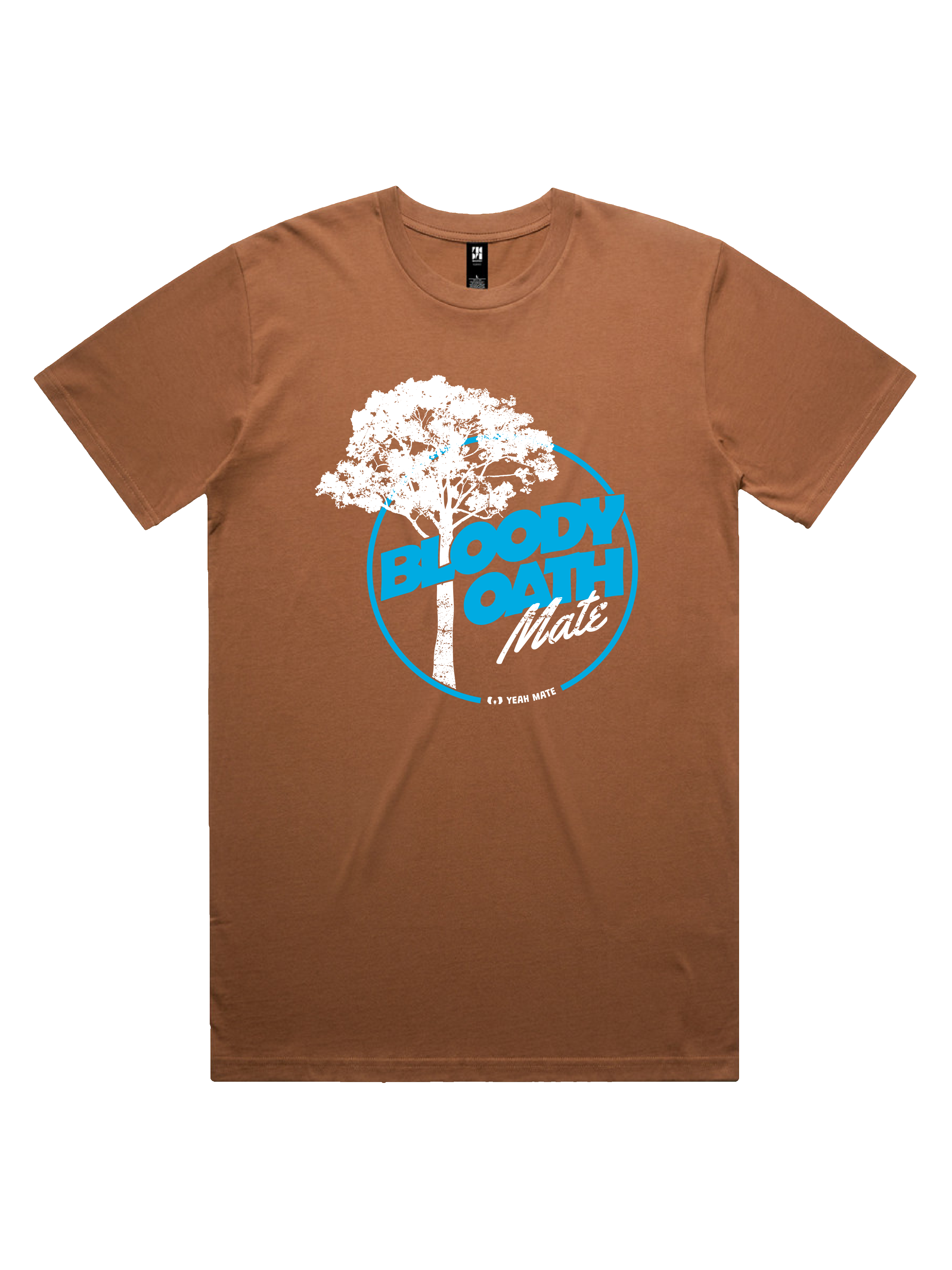 Premium Cotton Graphic T-shirt - Men's Fit - Bloody Oath Mate™ - Cocoa - Yeah Mate Freestyle™ Clothing 2