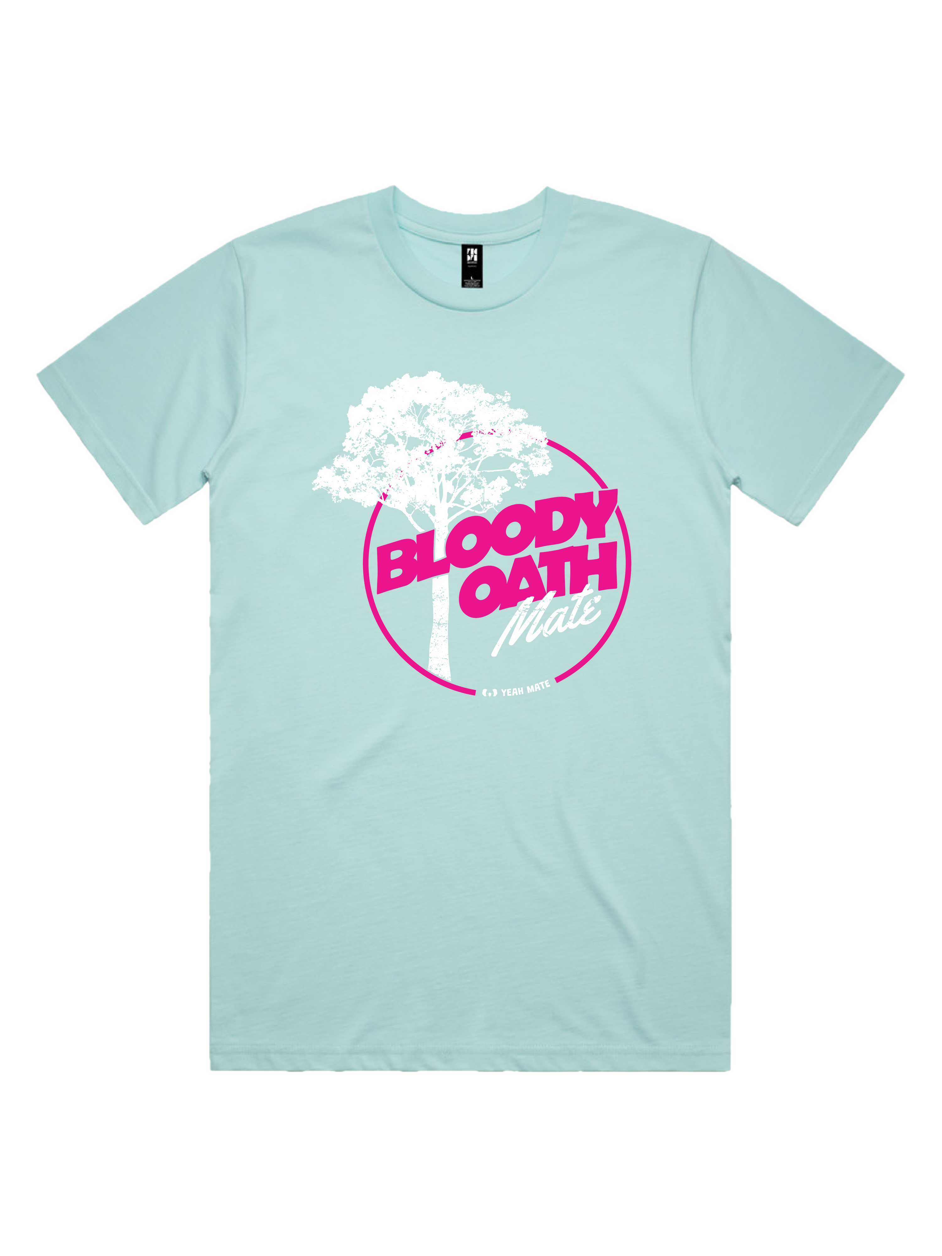 Premium Cotton Graphic T-shirt - Men's Fit - Bloody Oath Mate™ - Lagoon - Yeah Mate Freestyle™ Clothing