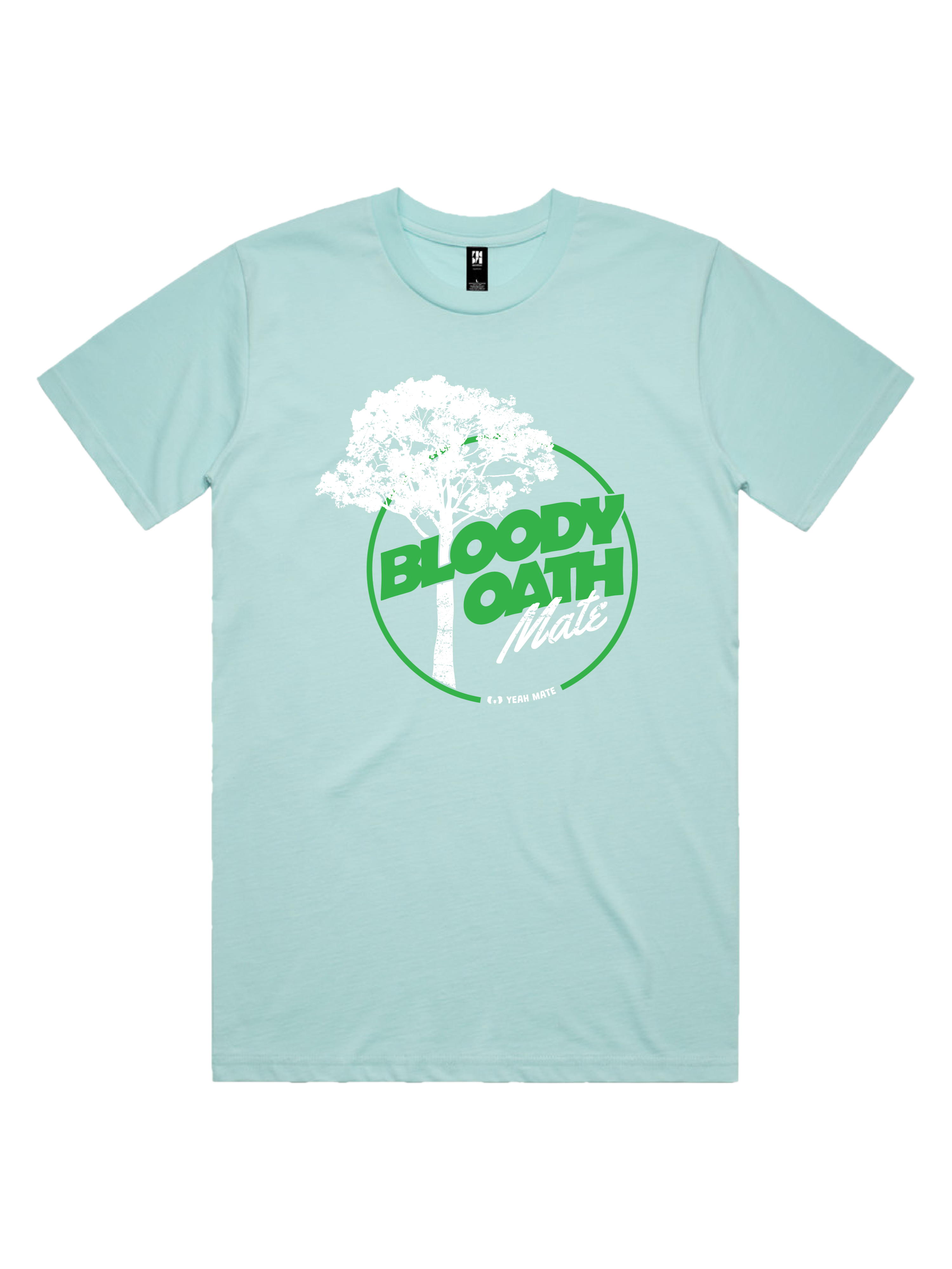 Premium Cotton Graphic T-shirt - Men's Fit - Bloody Oath Mate™ - Lagoon - Yeah Mate Freestyle™ Clothing 2