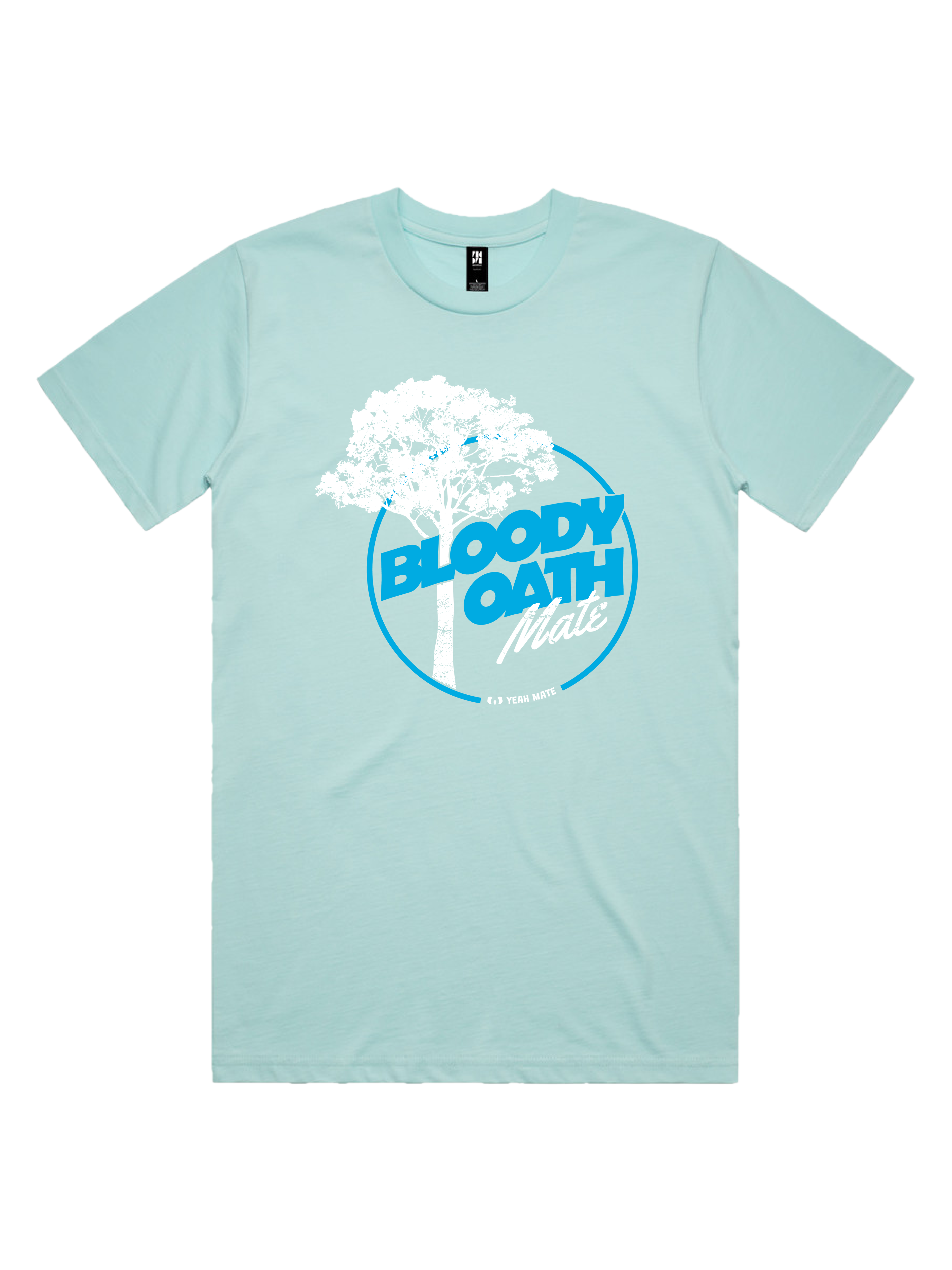 Premium Cotton Graphic T-shirt - Men's Fit - Bloody Oath Mate™ - Lagoon - Yeah Mate Freestyle™ Clothing 3