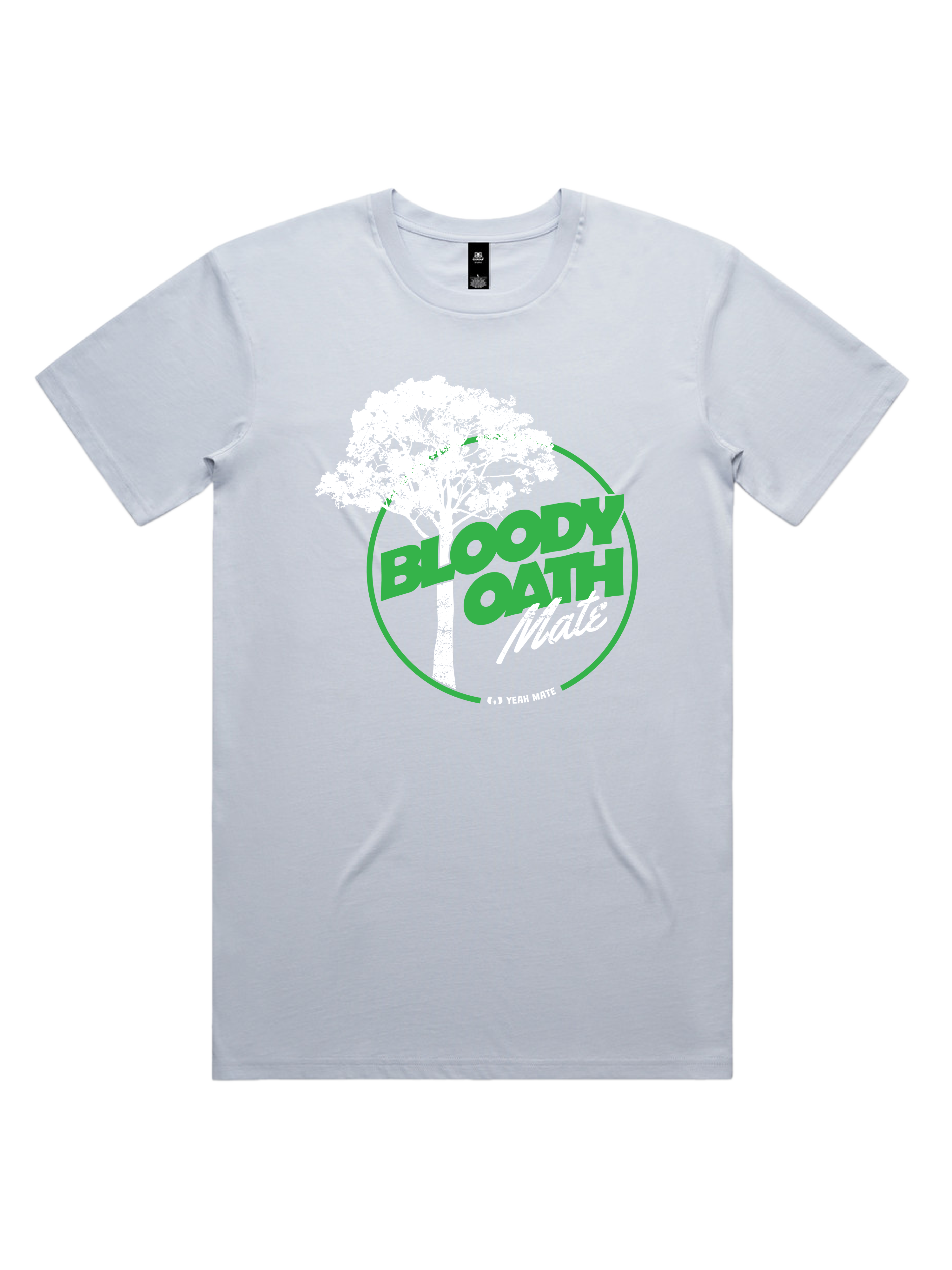Premium Cotton Graphic T-shirt - Men's Fit - Bloody Oath Mate™ - Powder - Yeah Mate Freestyle™ Clothing