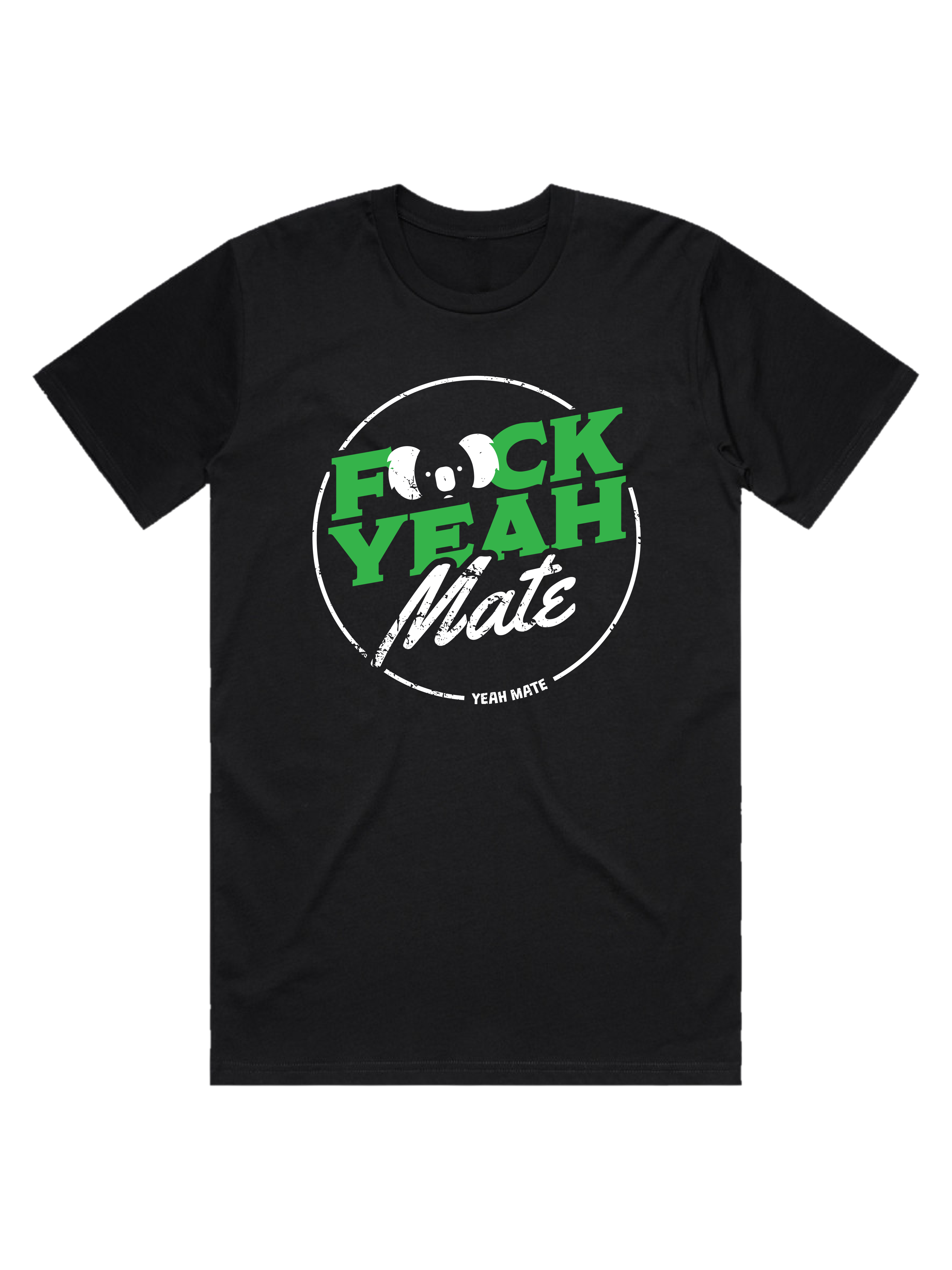 Premium Cotton Graphic T-shirt - Men's Fit - F🐨ck Yeah Mate™  - Black - Yeah Mate Freestyle™ Clothing 2