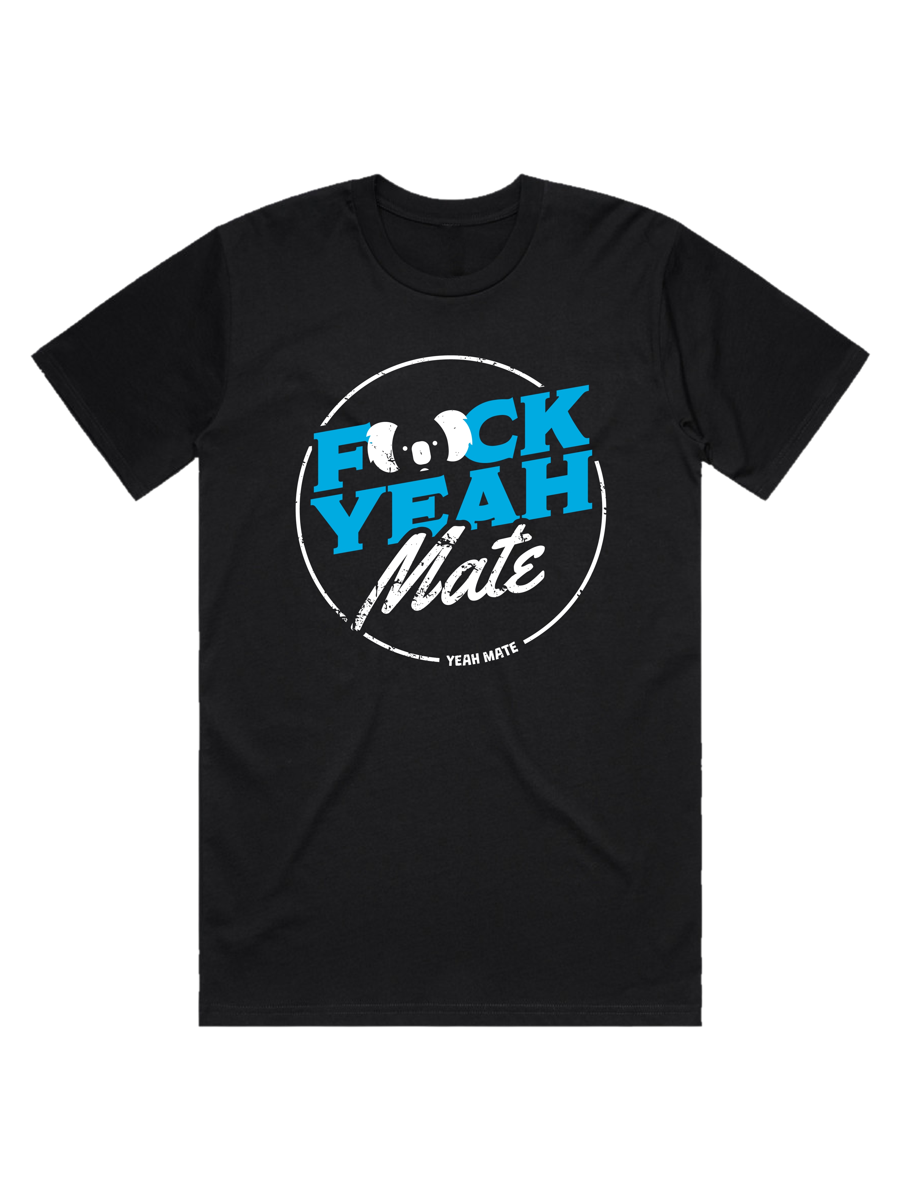 Premium Cotton Graphic T-shirt - Men's Fit - F🐨ck Yeah Mate™  - Black - Yeah Mate Freestyle™ Clothing 3