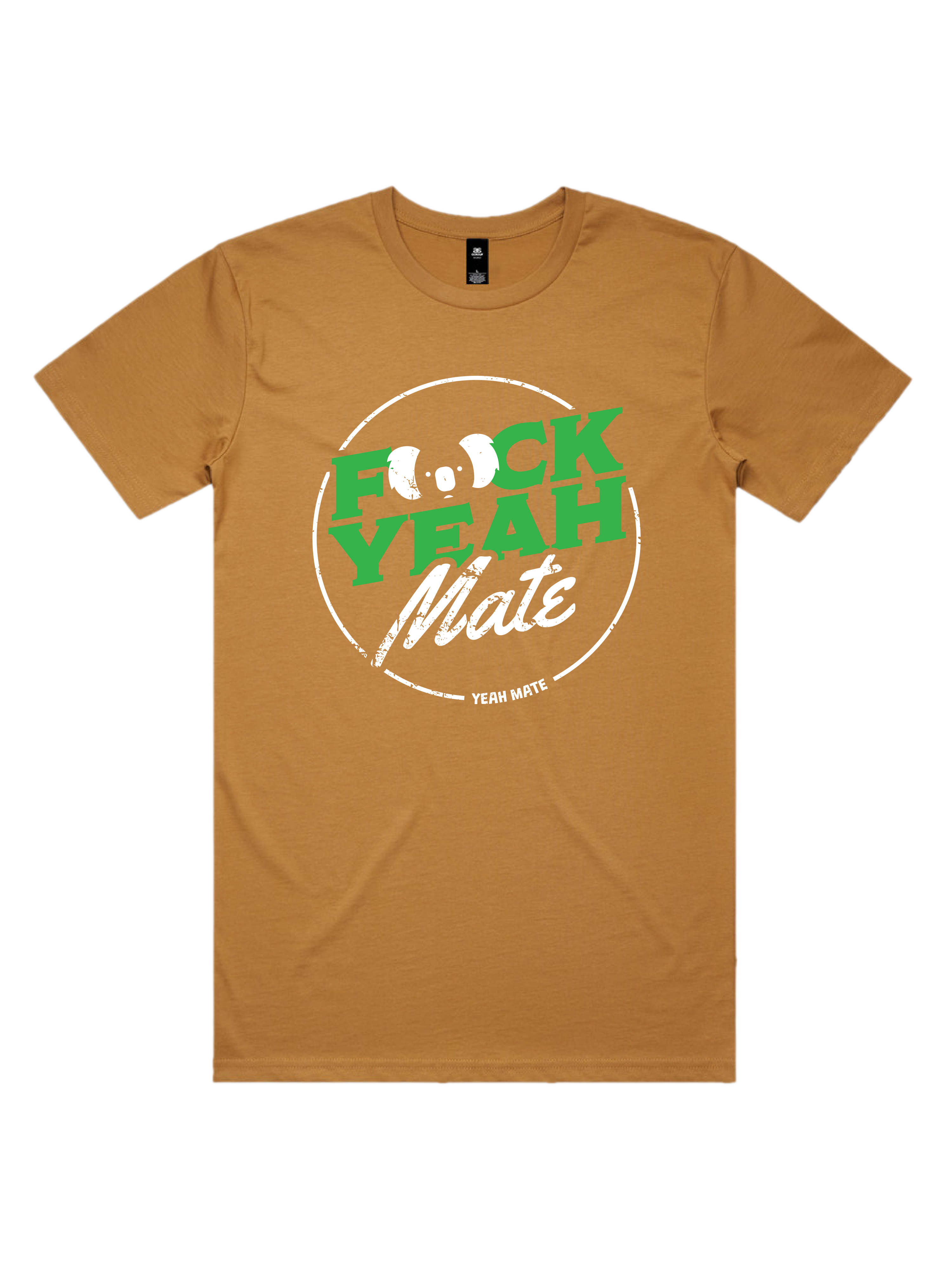 Premium Cotton Graphic T-shirt - Men's Fit - F🐨ck Yeah Mate™  - Camel - Yeah Mate Freestyle™ Clothing 2