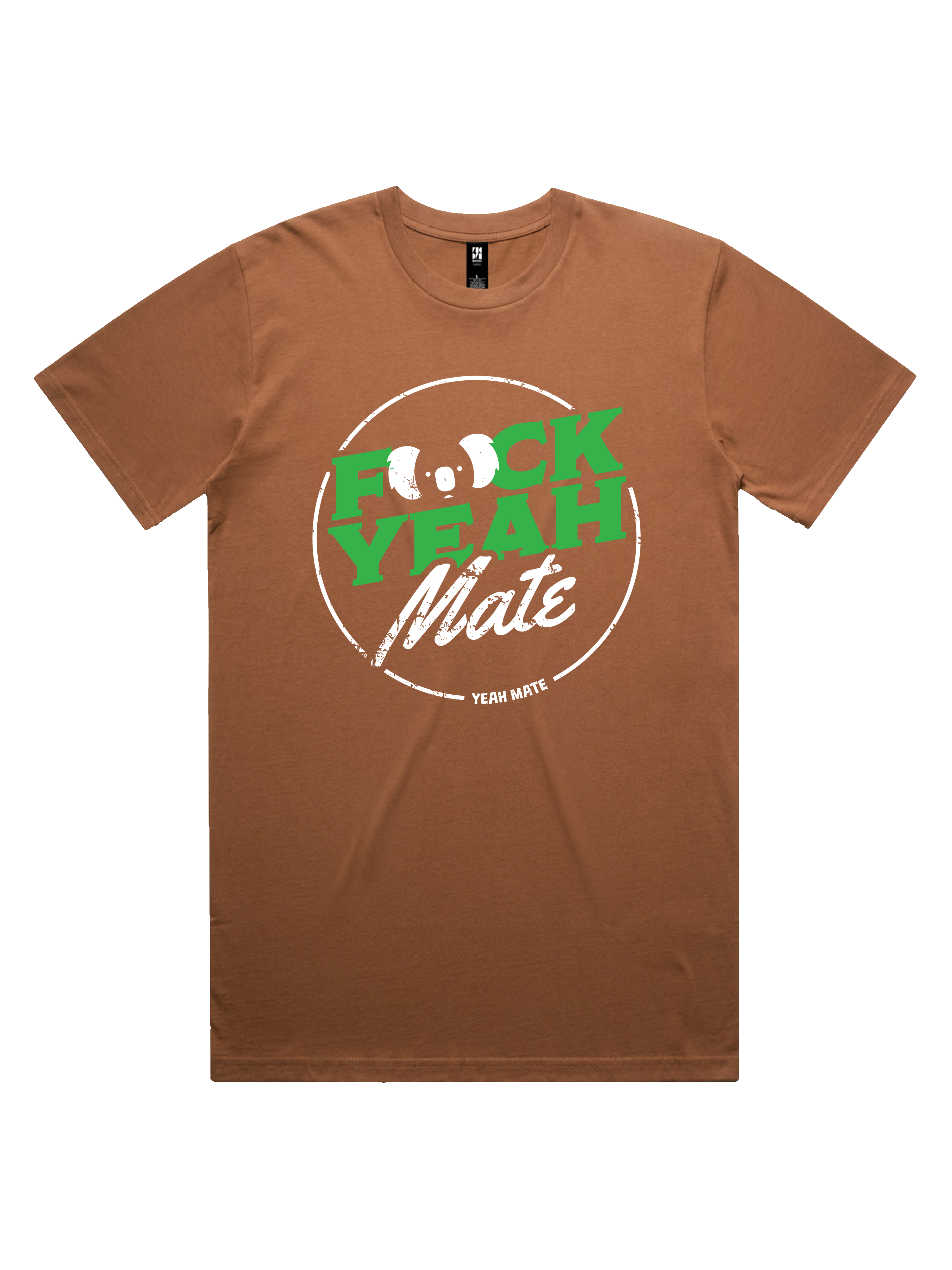 Premium Cotton Graphic T-shirt - Men's Fit - F🐨ck Yeah Mate™  - Cocoa - Yeah Mate Freestyle™ Clothing 1
