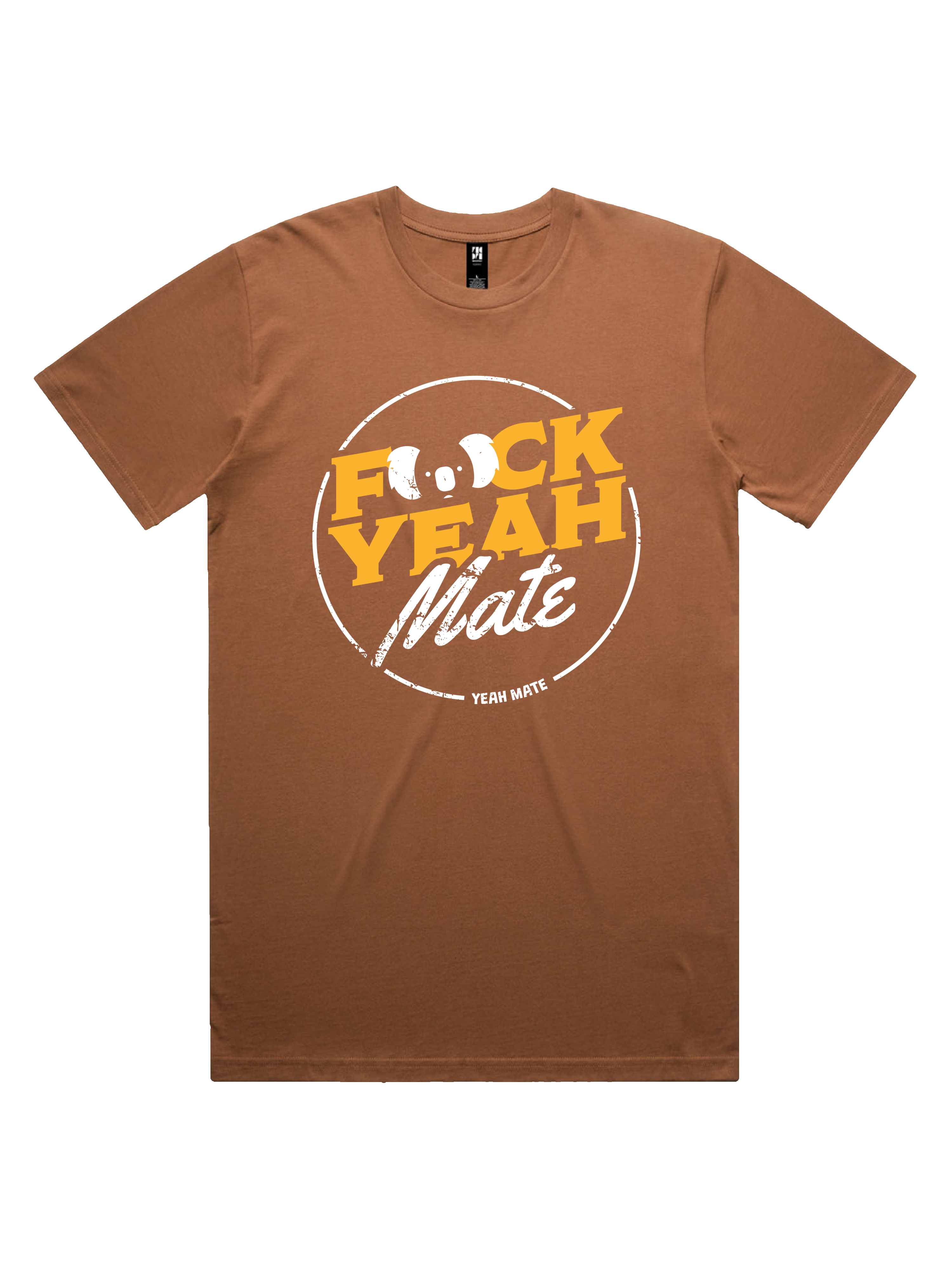 Premium Cotton Graphic T-shirt - Men's Fit - F🐨ck Yeah Mate™  - Cocoa - Yeah Mate Freestyle™ Clothing 2