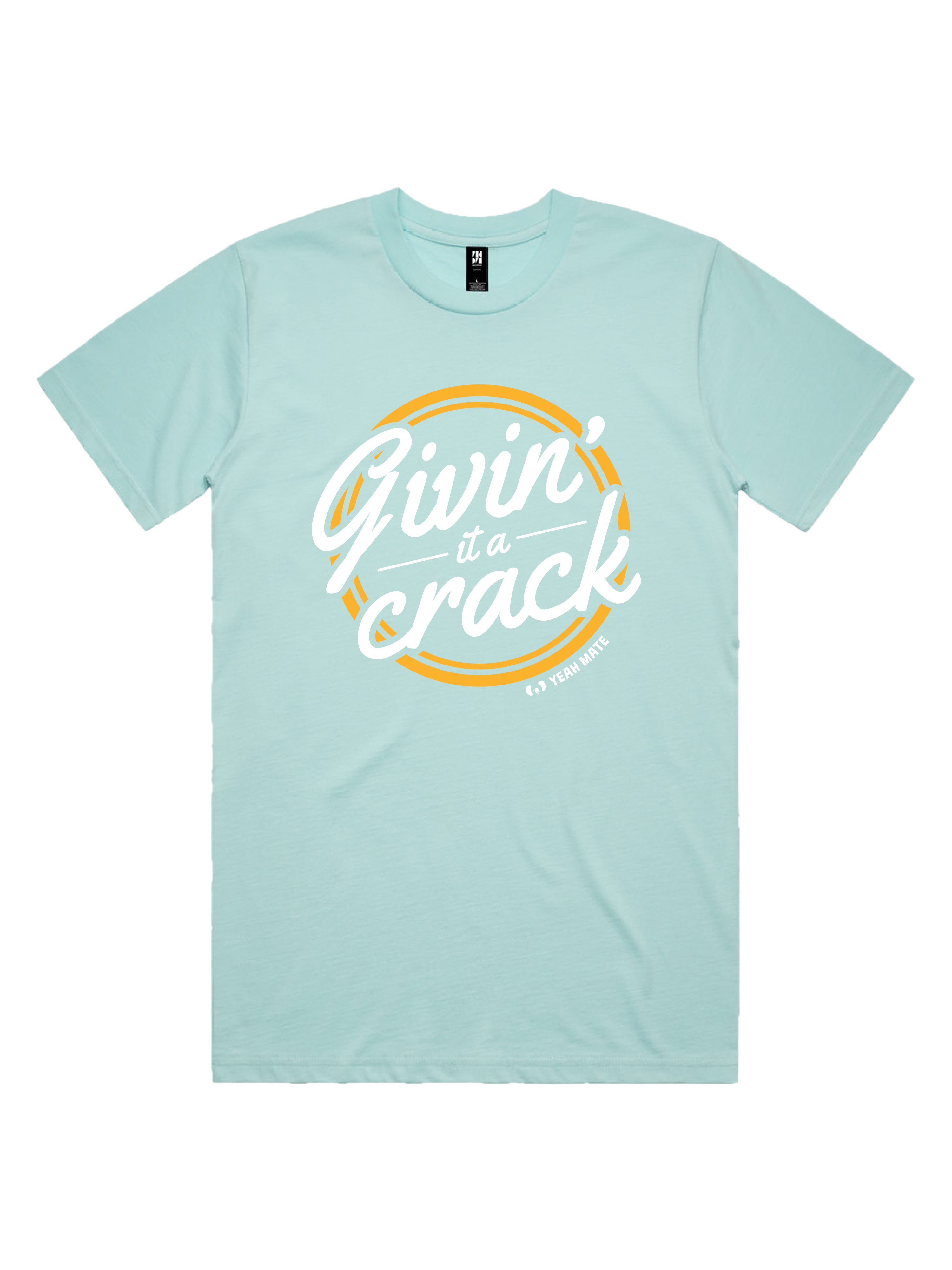 Premium Cotton Graphic T-shirt - Men's Fit - Givin it a Crack™ - Lagoon - Yeah Mate Freestyle™ Clothing 2