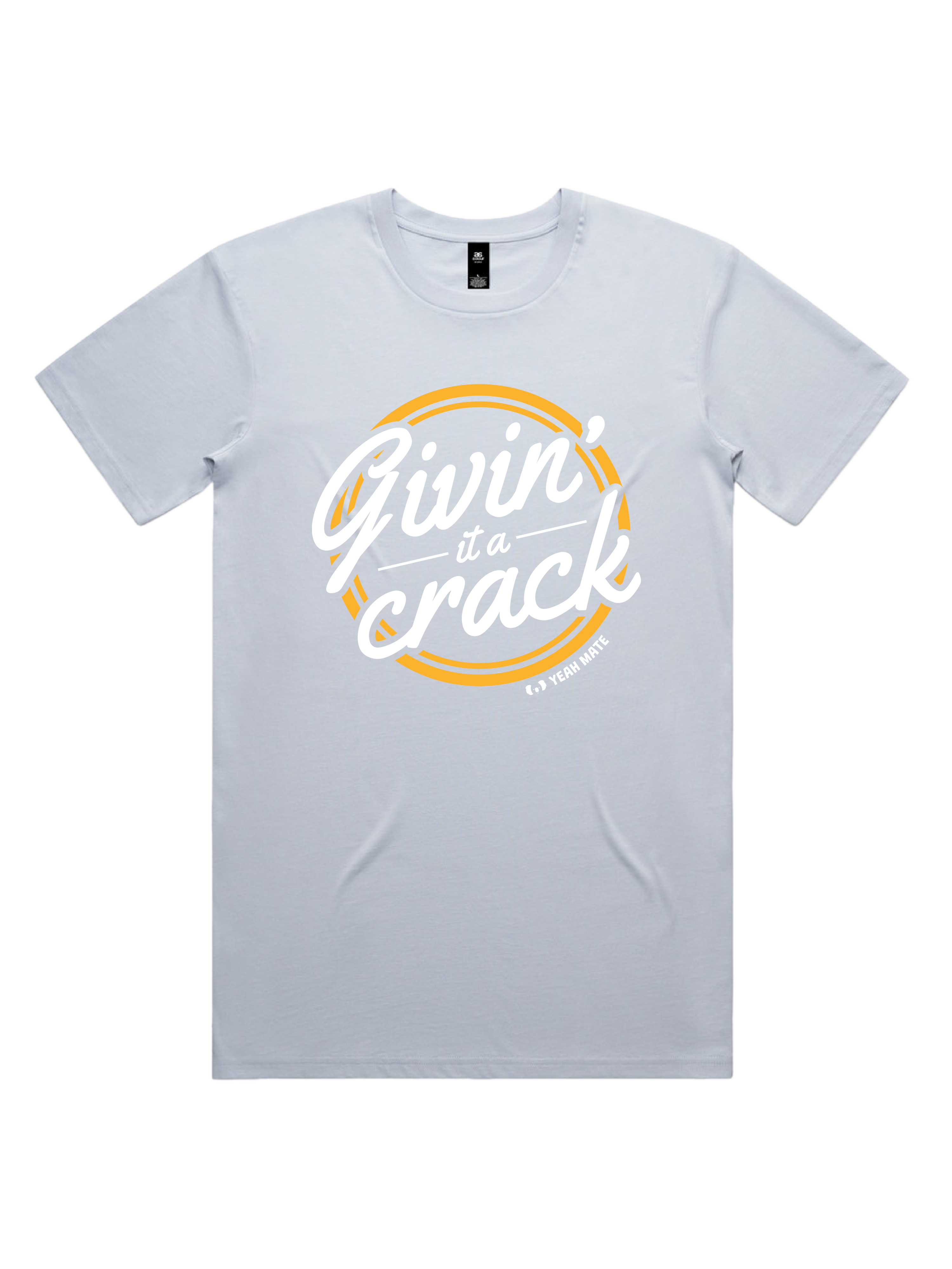 Premium Cotton Graphic T-shirt - Men's Fit - Givin it a Crack™ - Powder - Yeah Mate Freestyle™ Clothing
1