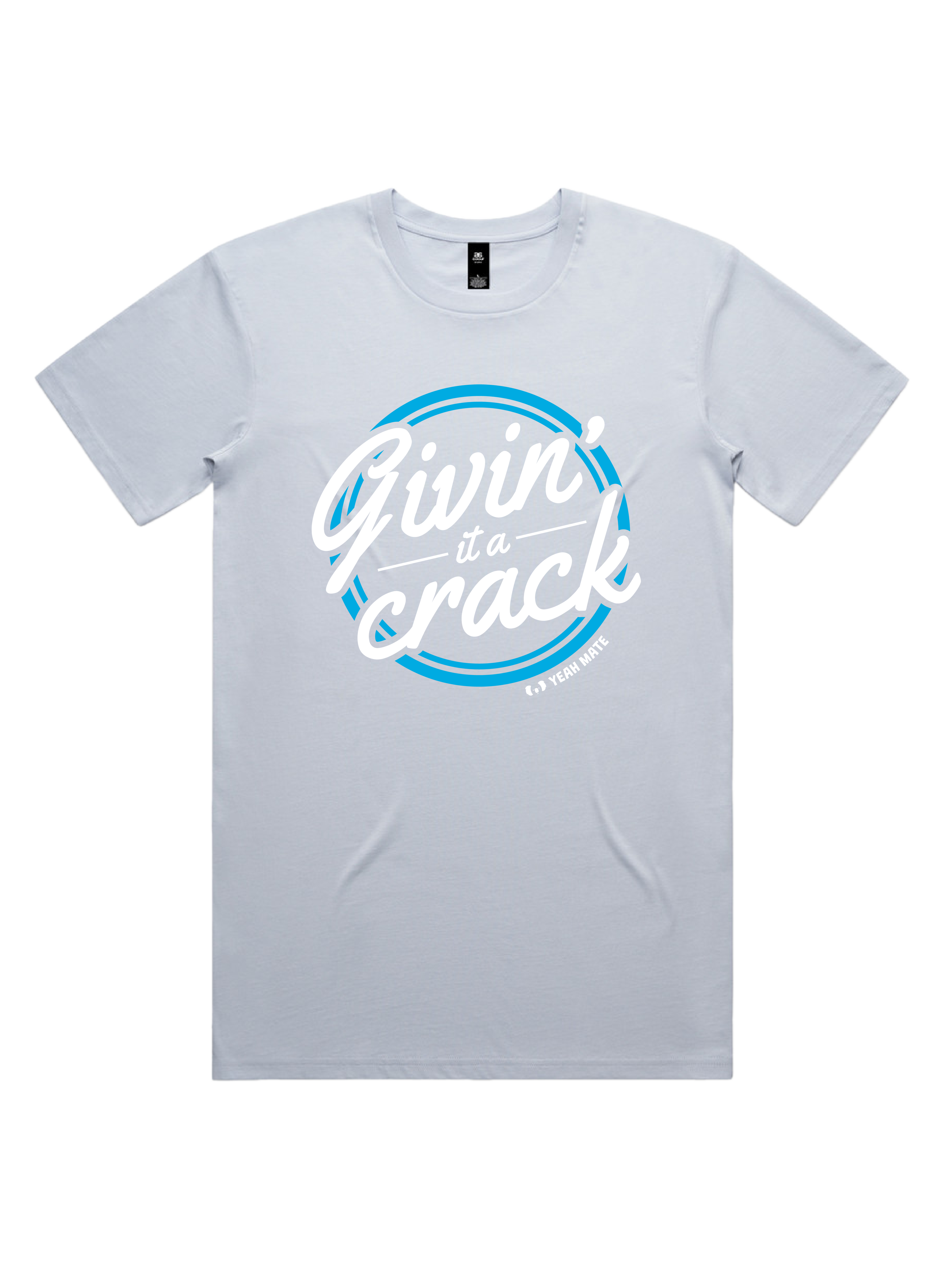 Premium Cotton Graphic T-shirt - Men's Fit - Givin it a Crack™ - Powder - Yeah Mate Freestyle™ Clothing
2