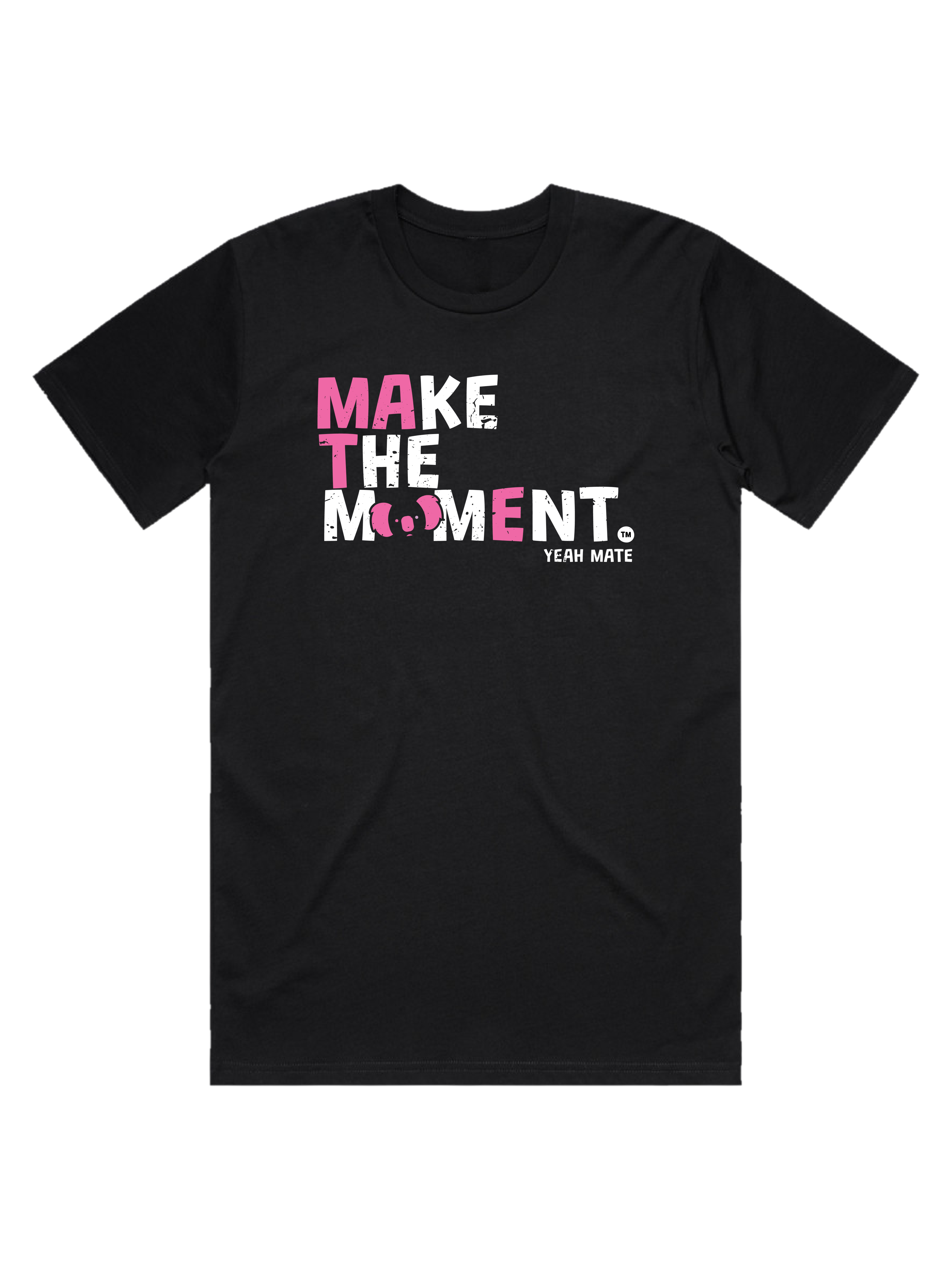 Premium Cotton Graphic T-shirt - Men's Fit - MAKE THE MOMENT™ - Black - Yeah Mate Freestyle™ Clothing
