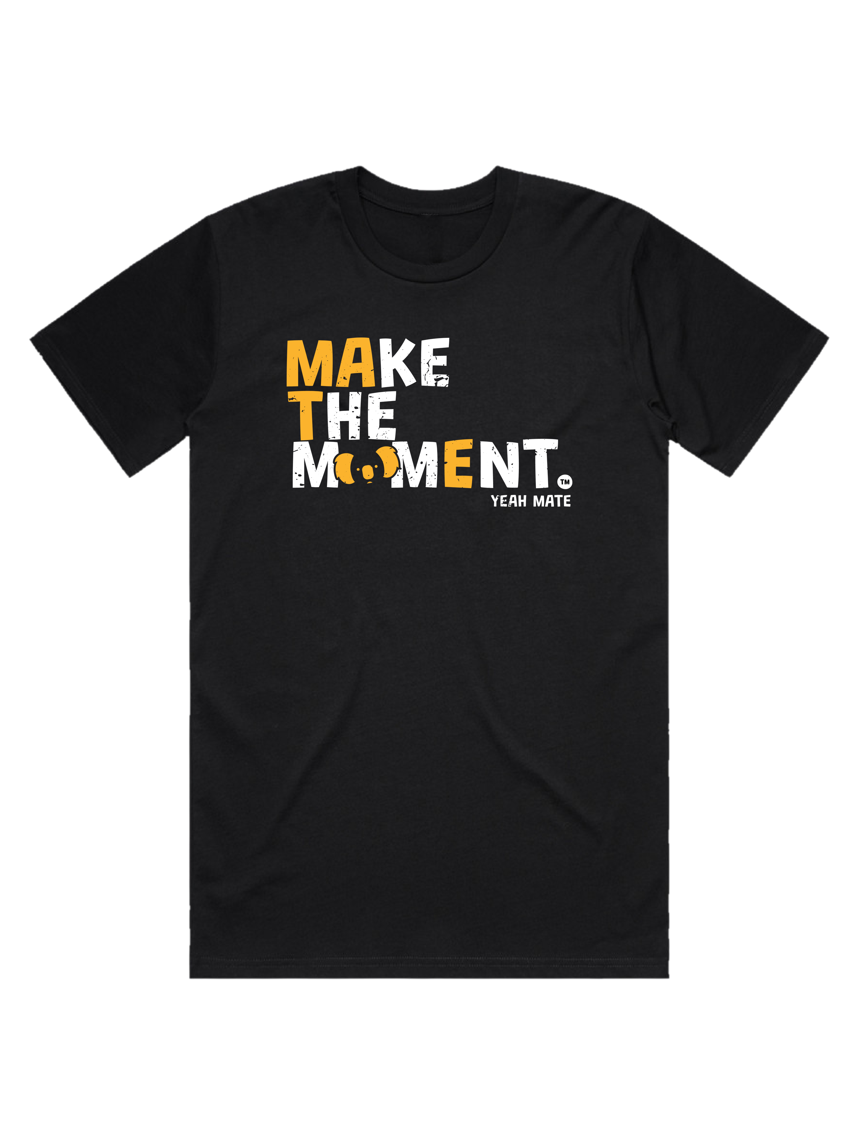Premium Cotton Graphic T-shirt - Men's Fit - MAKE THE MOMENT™ - Black - Yeah Mate Freestyle™ Clothing 2