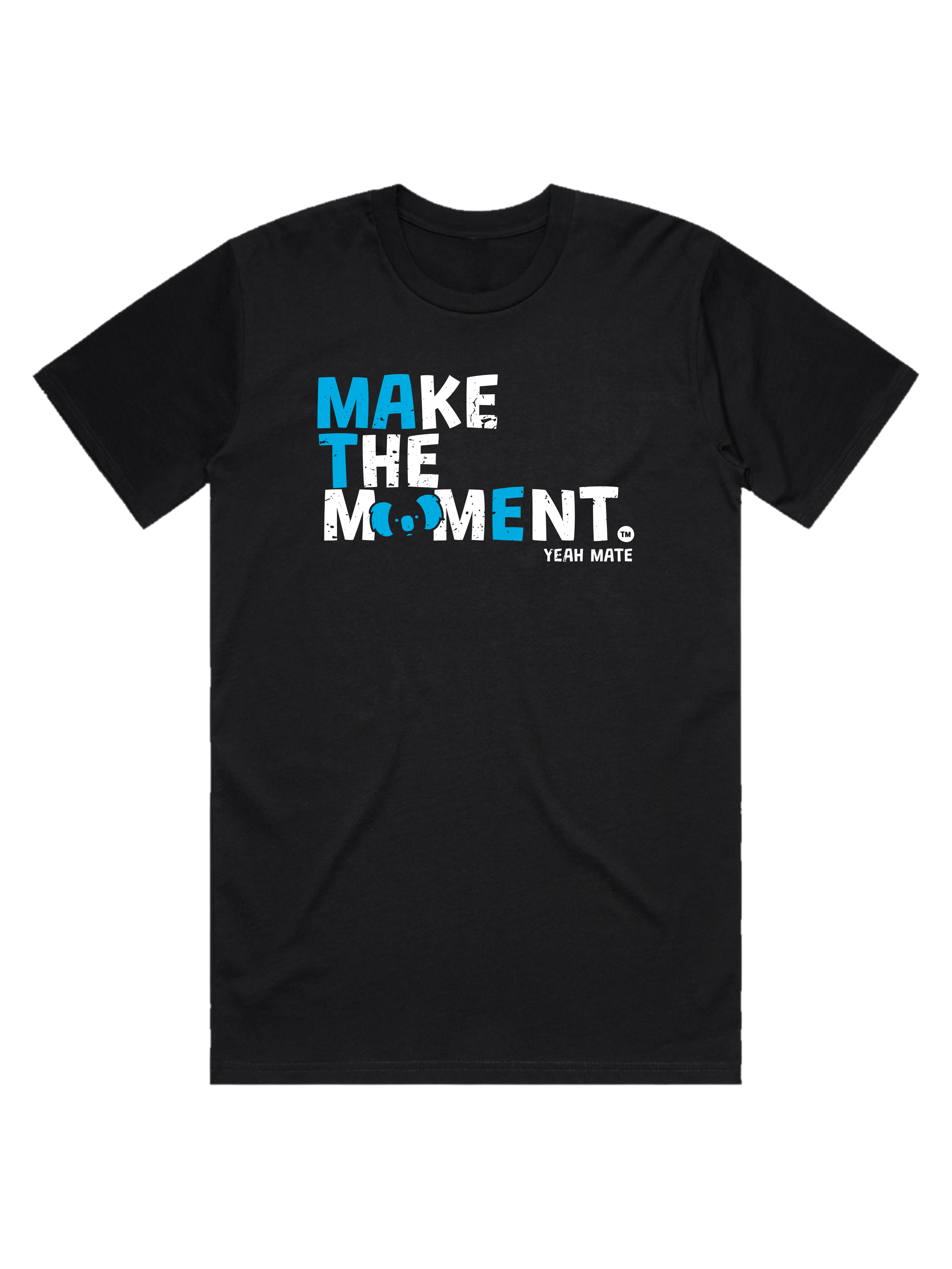 Premium Cotton Graphic T-shirt - Men's Fit - MAKE THE MOMENT™ - Black - Yeah Mate Freestyle™ Clothing 3