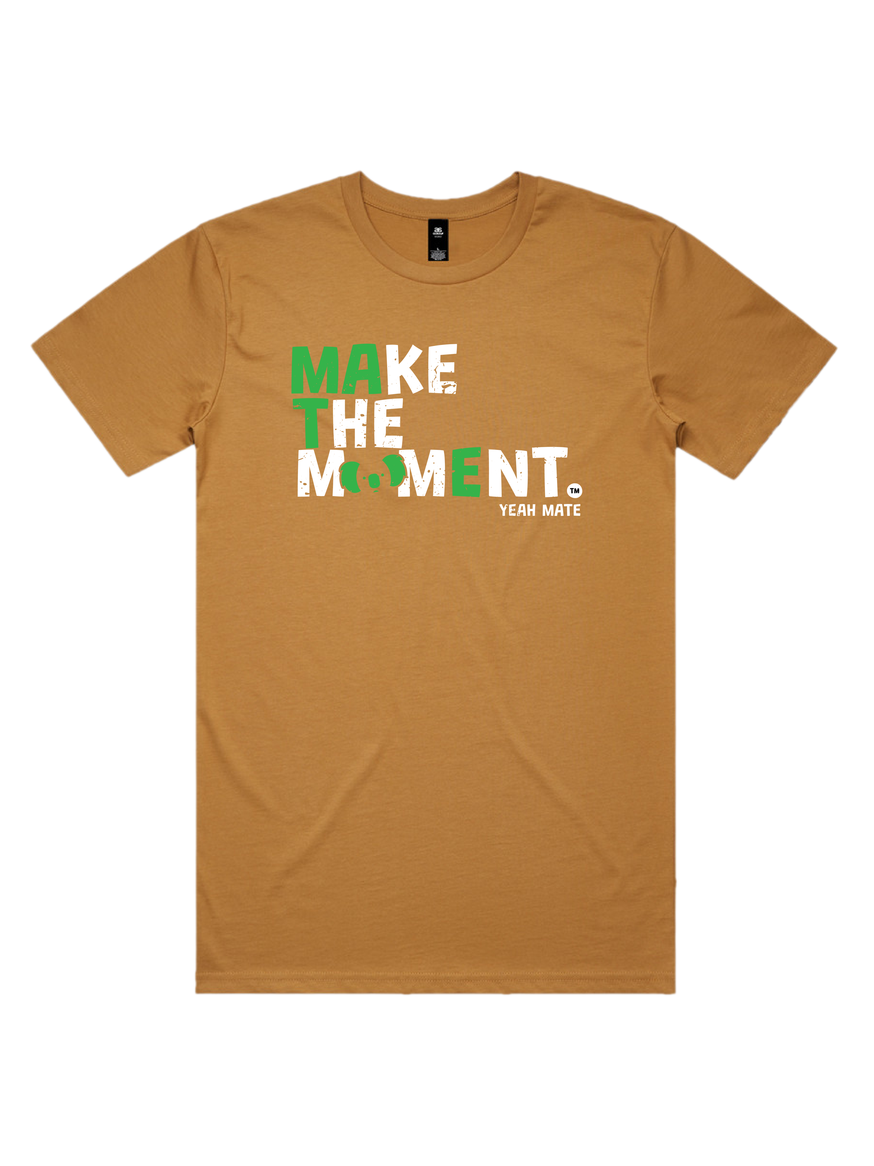 Premium Cotton Graphic T-shirt - Men's Fit - MAKE THE MOMENT™ - Camel - Yeah Mate Freestyle™ Clothing 1