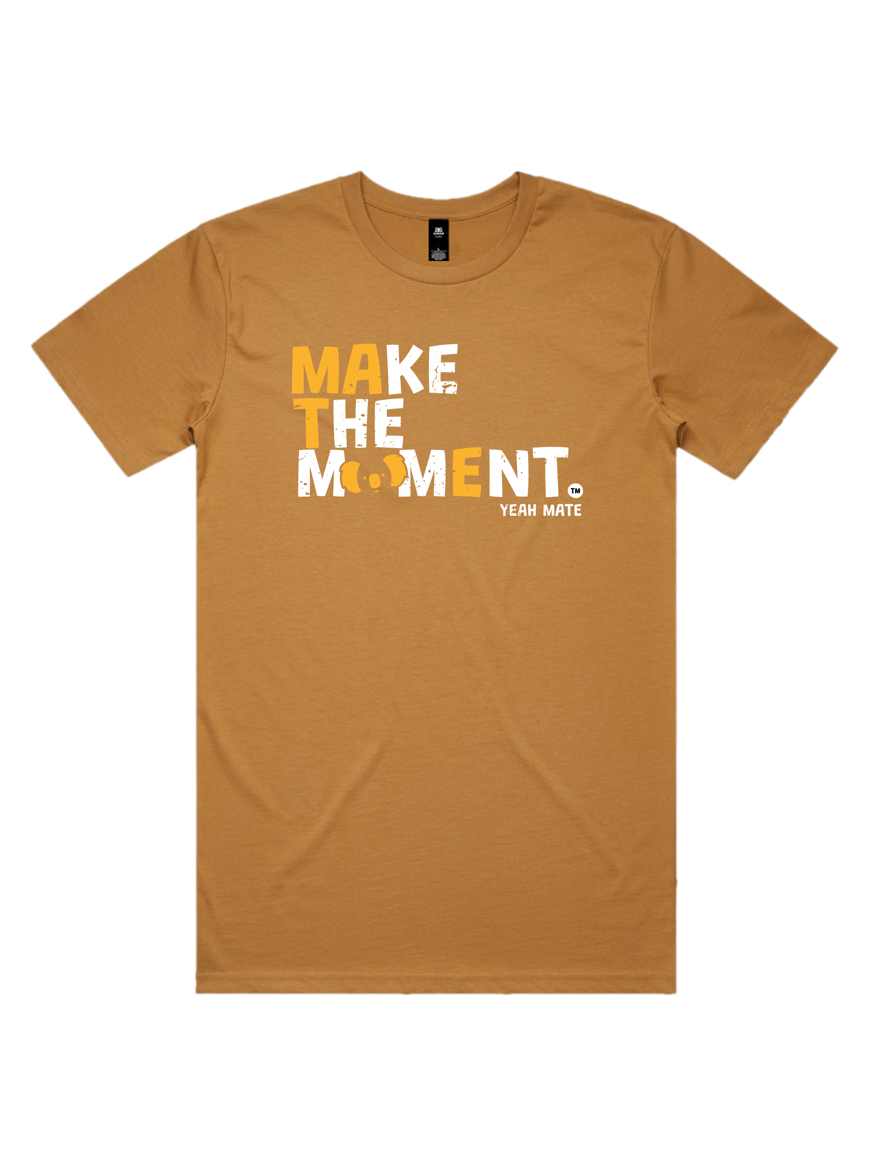 Premium Cotton Graphic T-shirt - Men's Fit - MAKE THE MOMENT™ - Camel - Yeah Mate Freestyle™ Clothing 2