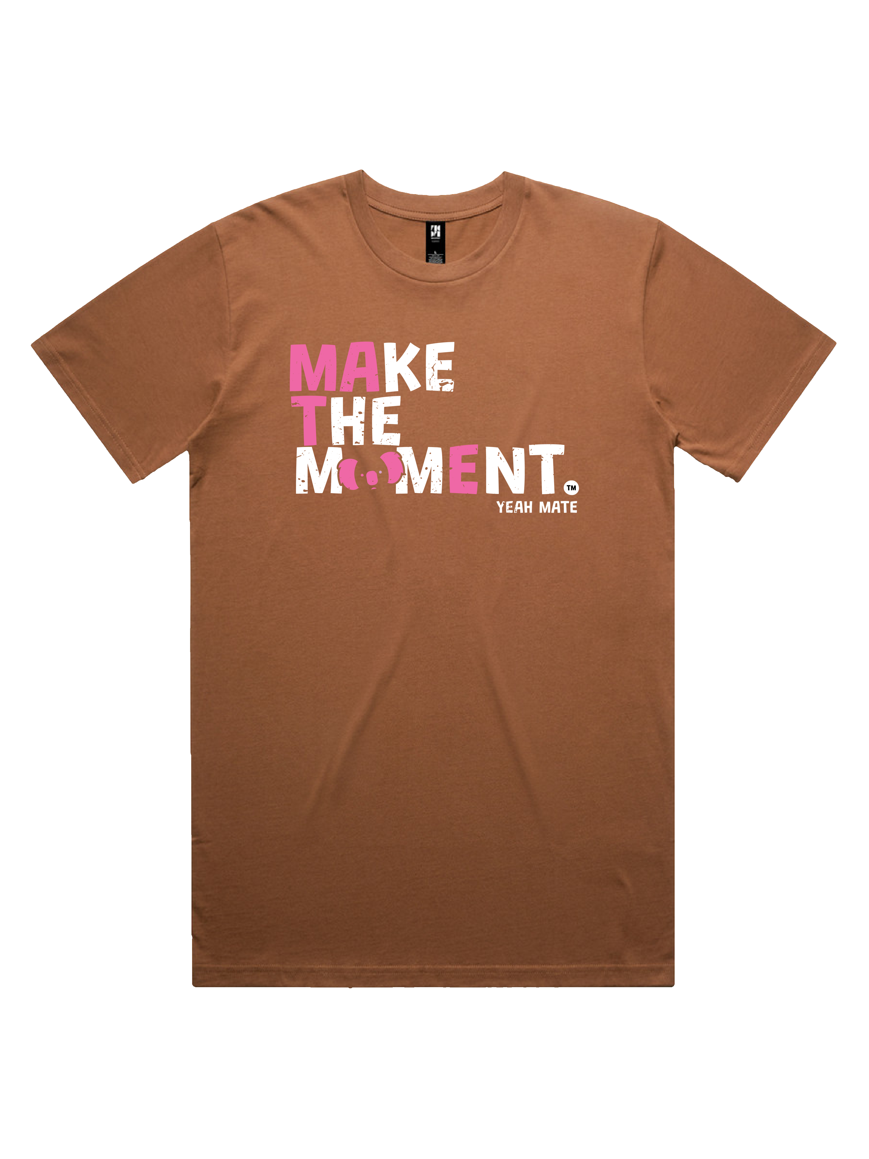 Premium Cotton Graphic T-shirt - Men's Fit - MAKE THE MOMENT™ - Cocoa - Yeah Mate Freestyle™ Clothing