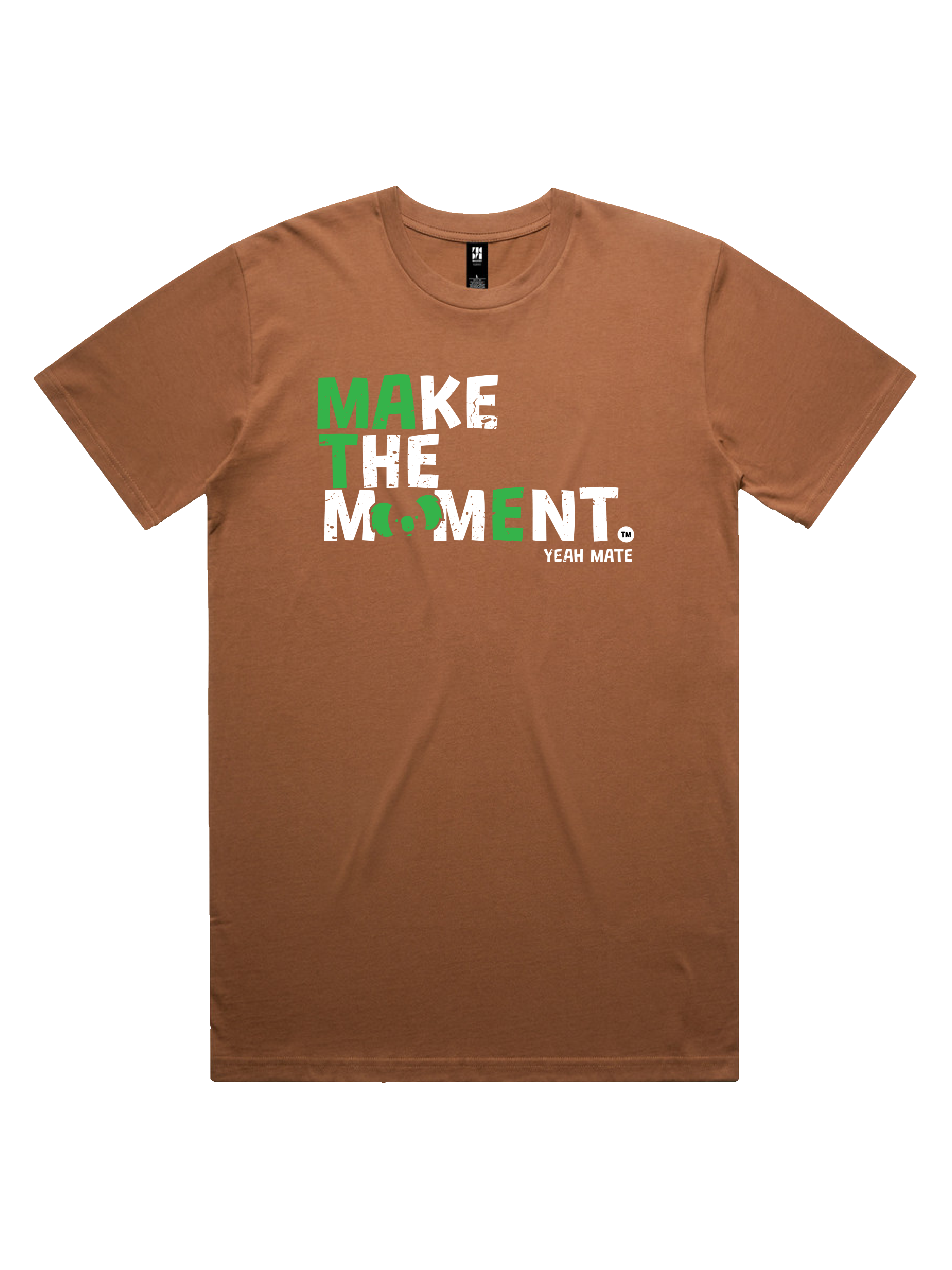 Premium Cotton Graphic T-shirt - Men's Fit - MAKE THE MOMENT™ - Cocoa - Yeah Mate Freestyle™ Clothing 1