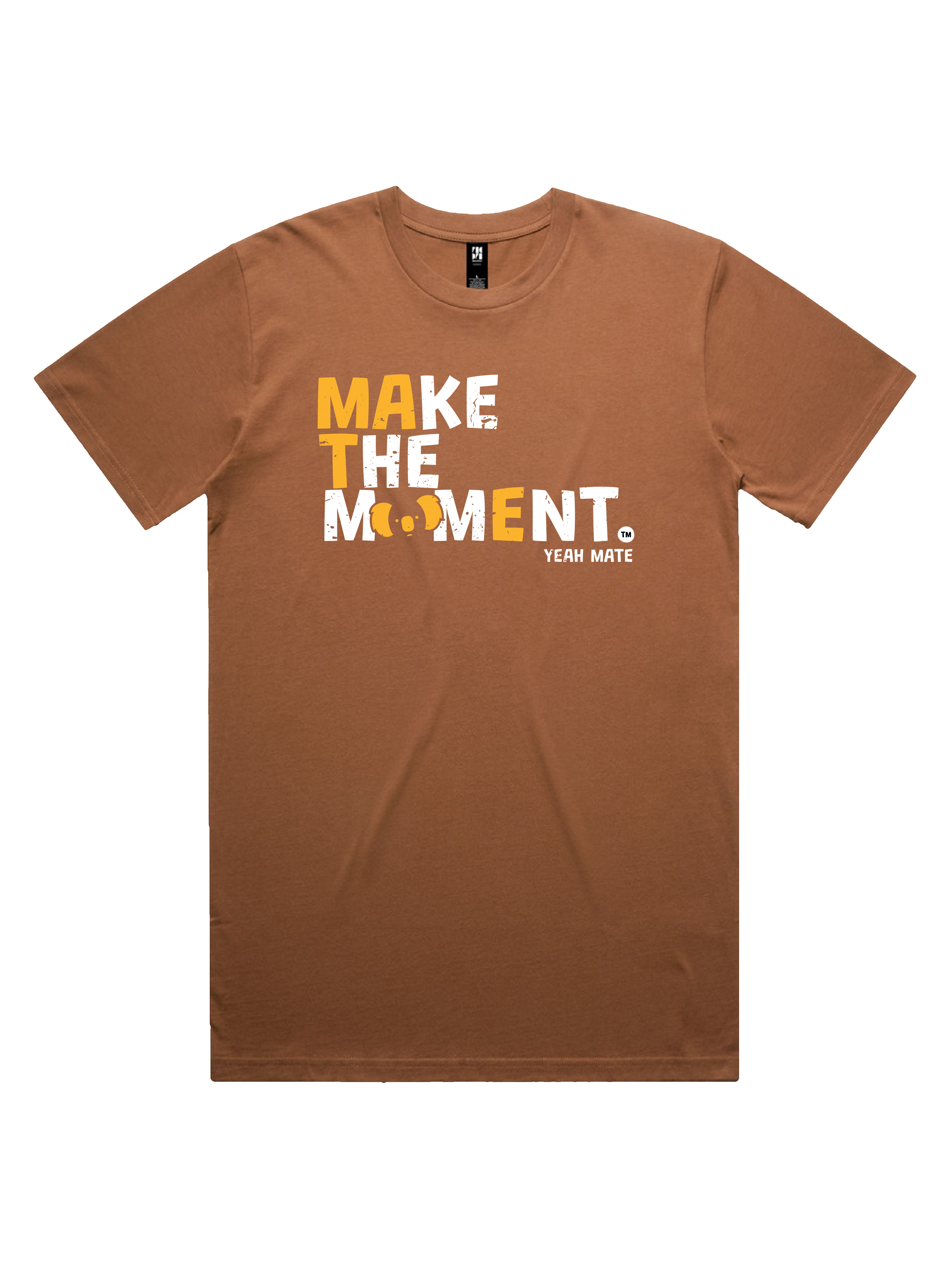 Premium Cotton Graphic T-shirt - Men's Fit - MAKE THE MOMENT™ - Cocoa - Yeah Mate Freestyle™ Clothing 2