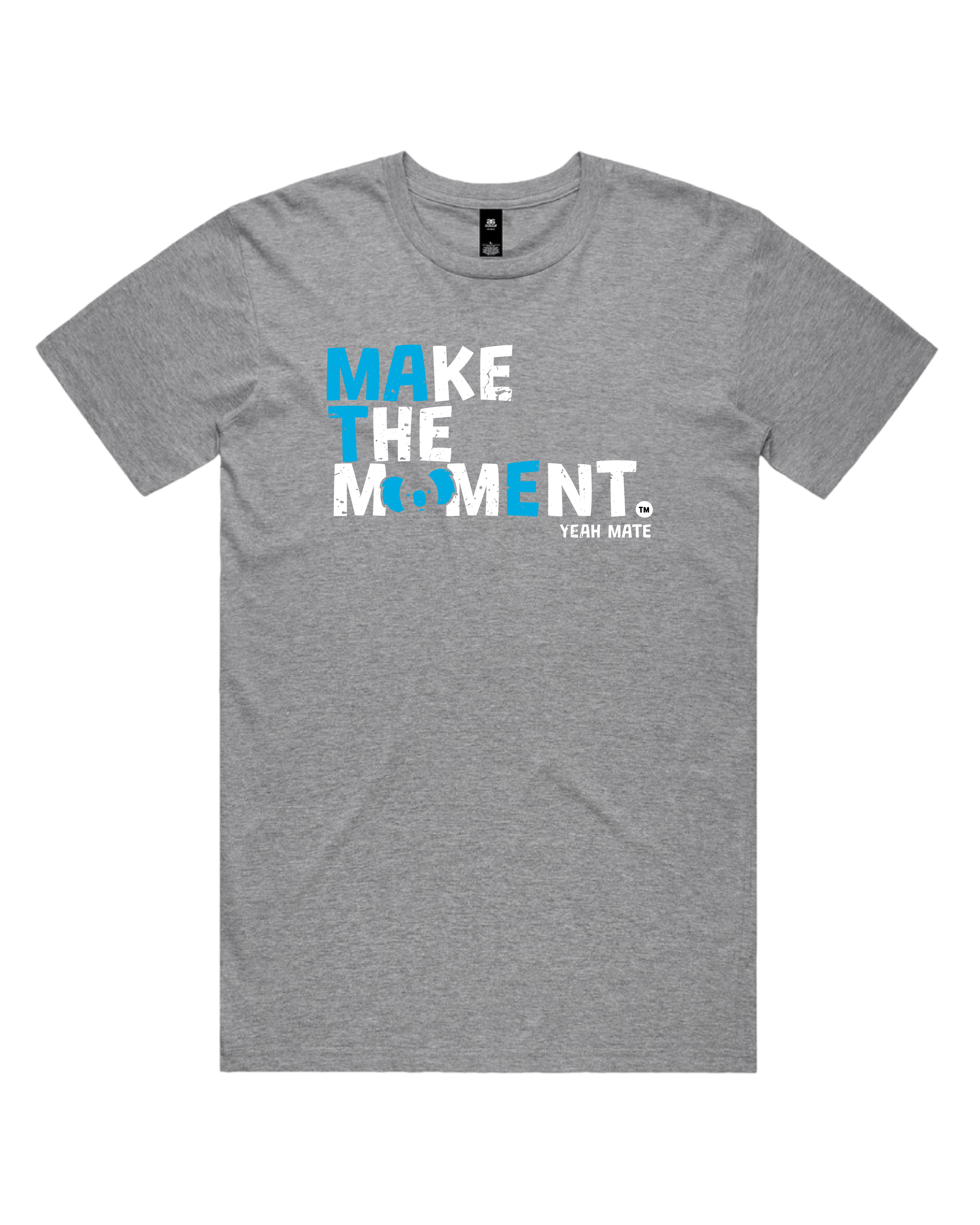 Premium Cotton Graphic T-shirt - Men's Fit - MAKE THE MOMENT™ - Grey Marle - Yeah Mate Freestyle™ Clothing 3