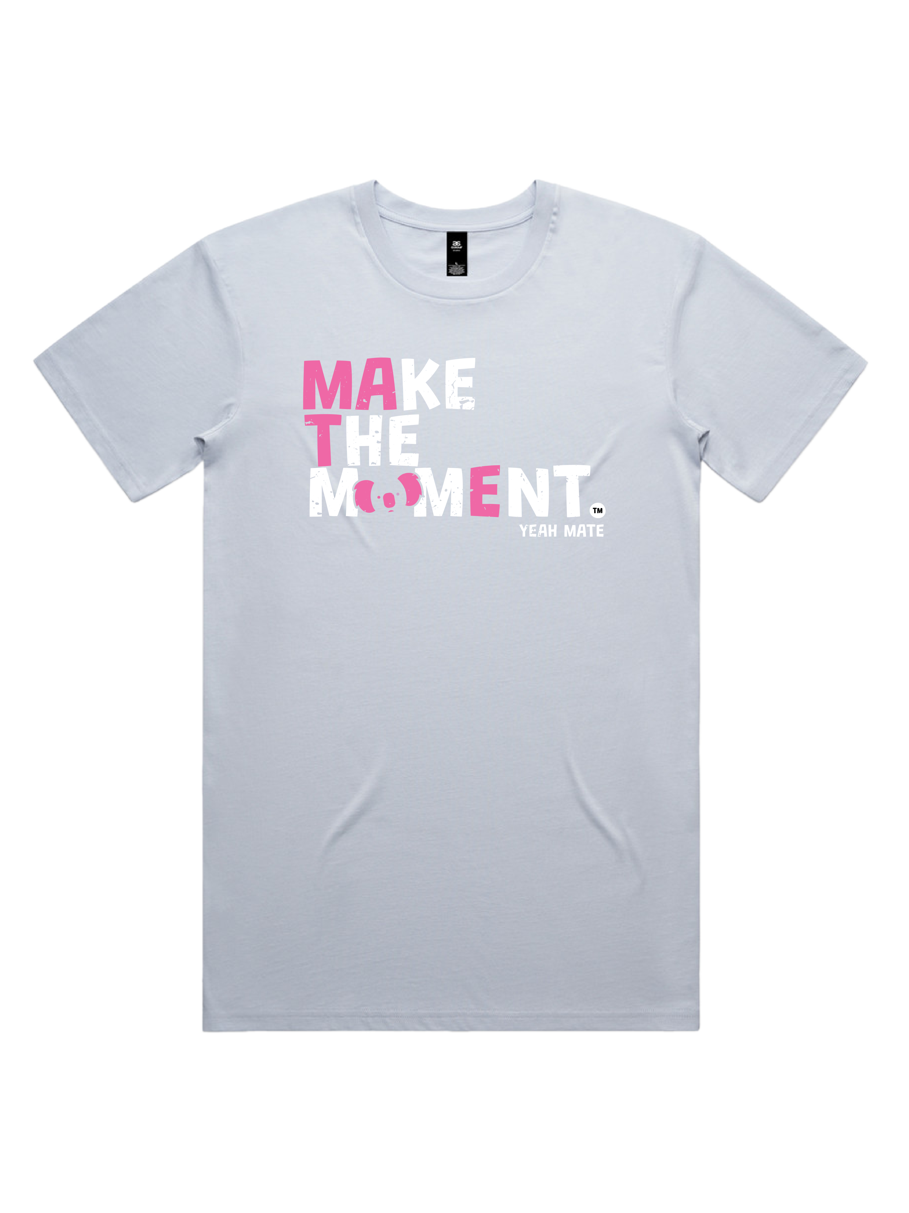 Premium Cotton Graphic T-shirt - Men's Fit - MAKE THE MOMENT™ - Powder - Yeah Mate Freestyle™ Clothing
