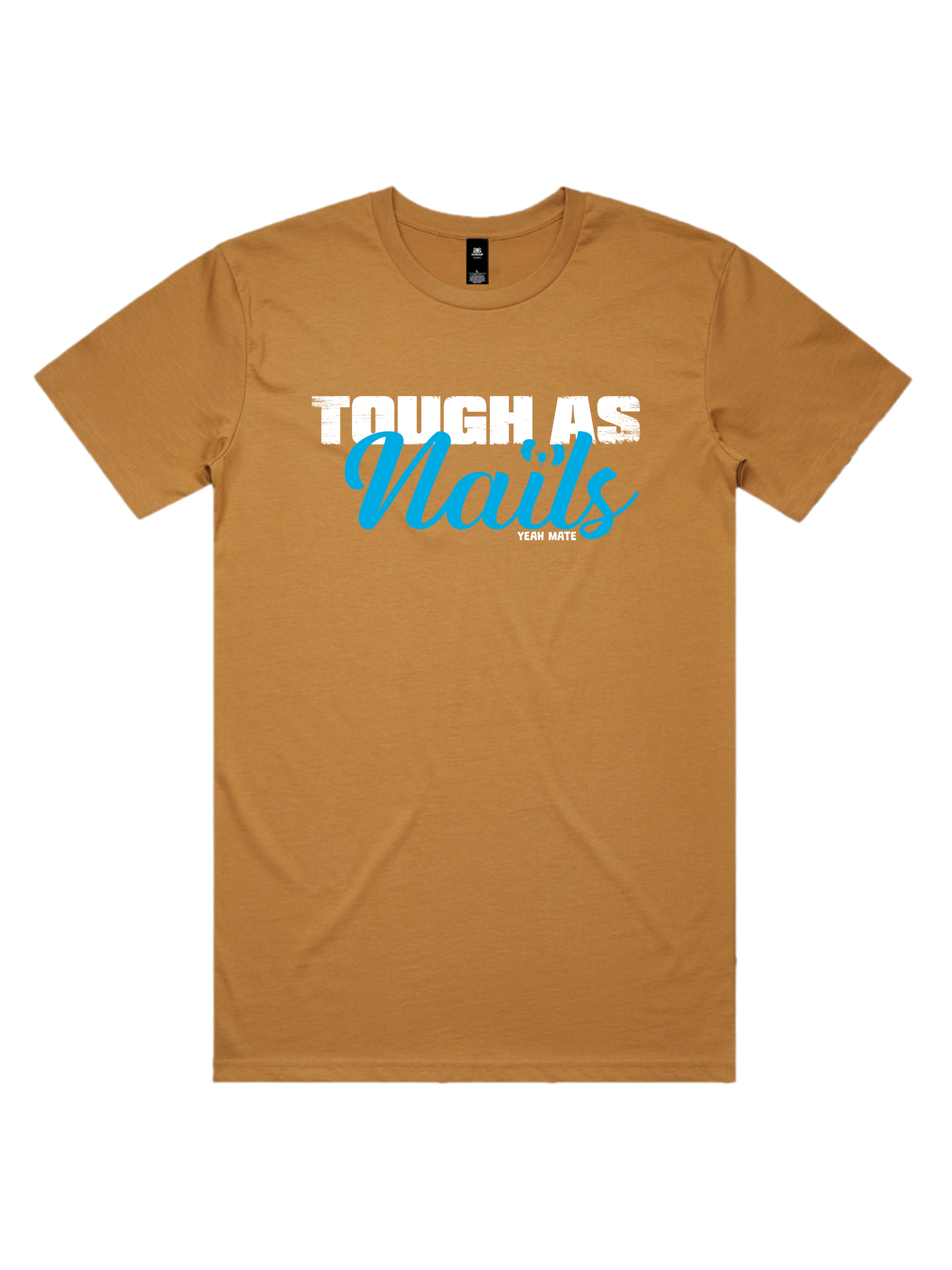 Premium Cotton Graphic T-shirt - Men's Fit - Tough As Nails™  - Camel - Yeah Mate Freestyle™ Clothing 3