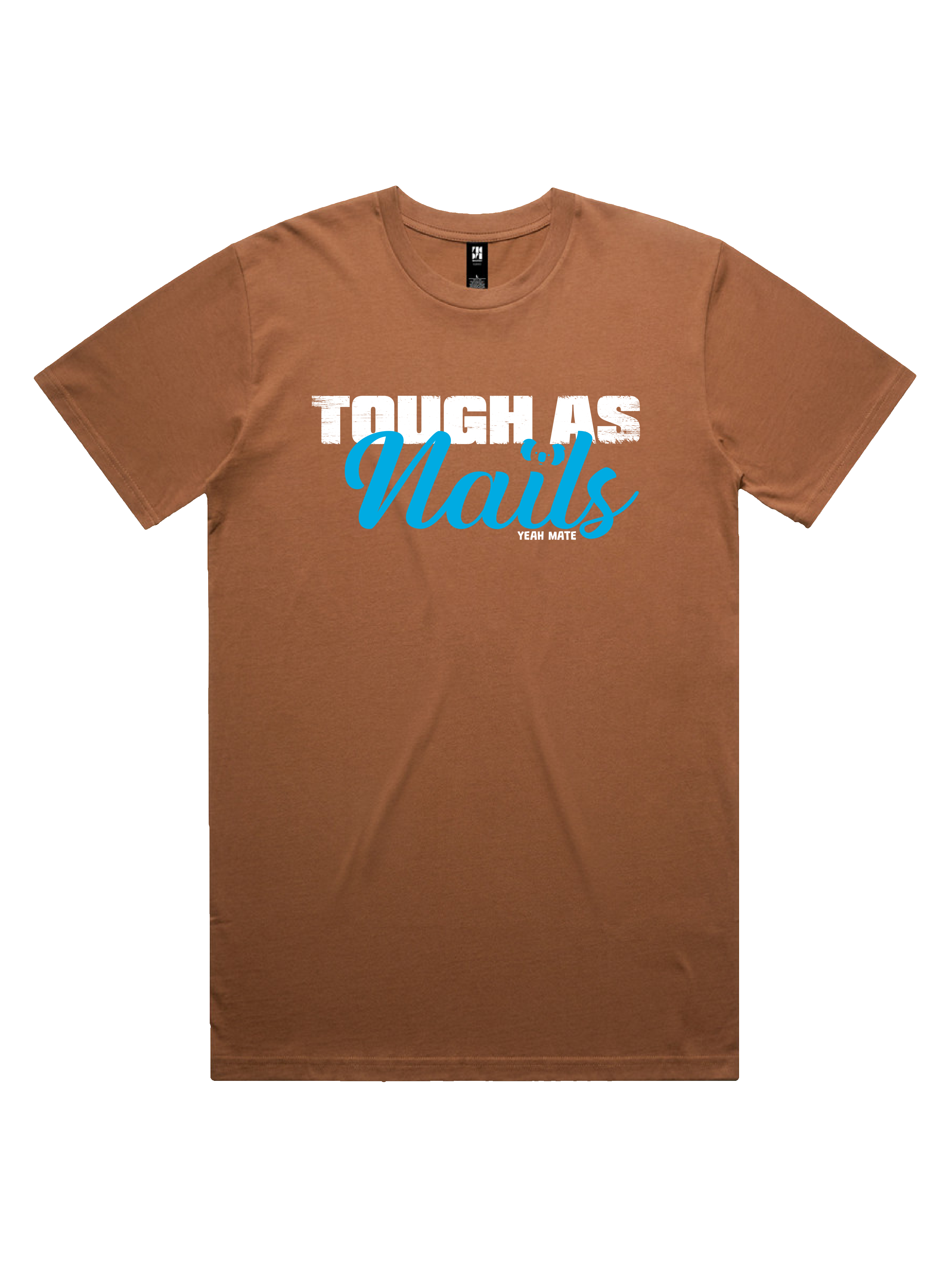 Premium Cotton Graphic T-shirt - Men's Fit - Tough As Nails™  - Cocoa - Yeah Mate Freestyle™ Clothing 2
