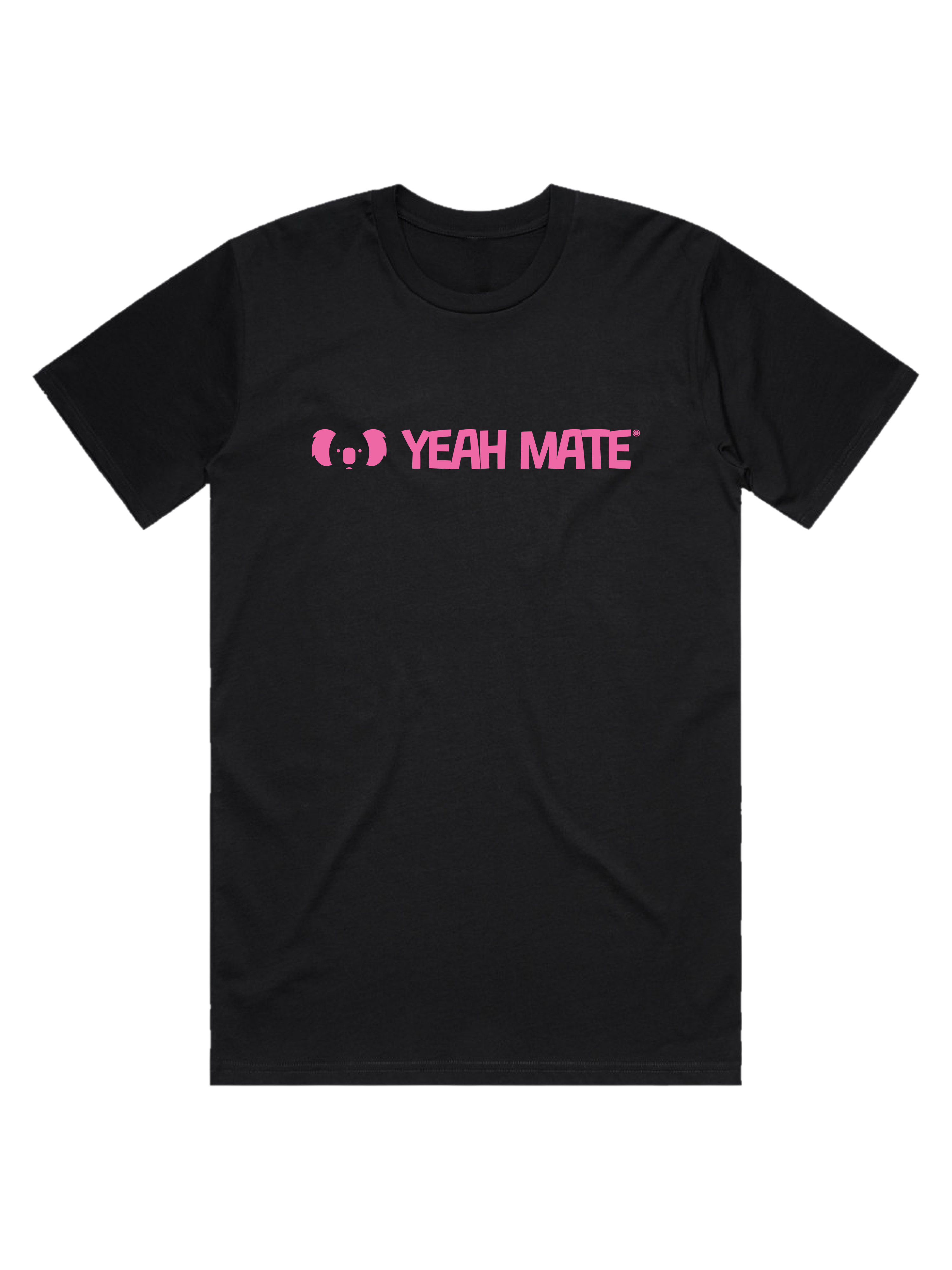 Premium Cotton Graphic T-shirt - Men's Fit - YM Linear Logo - Black - Yeah Mate Freestyle™ Clothing
