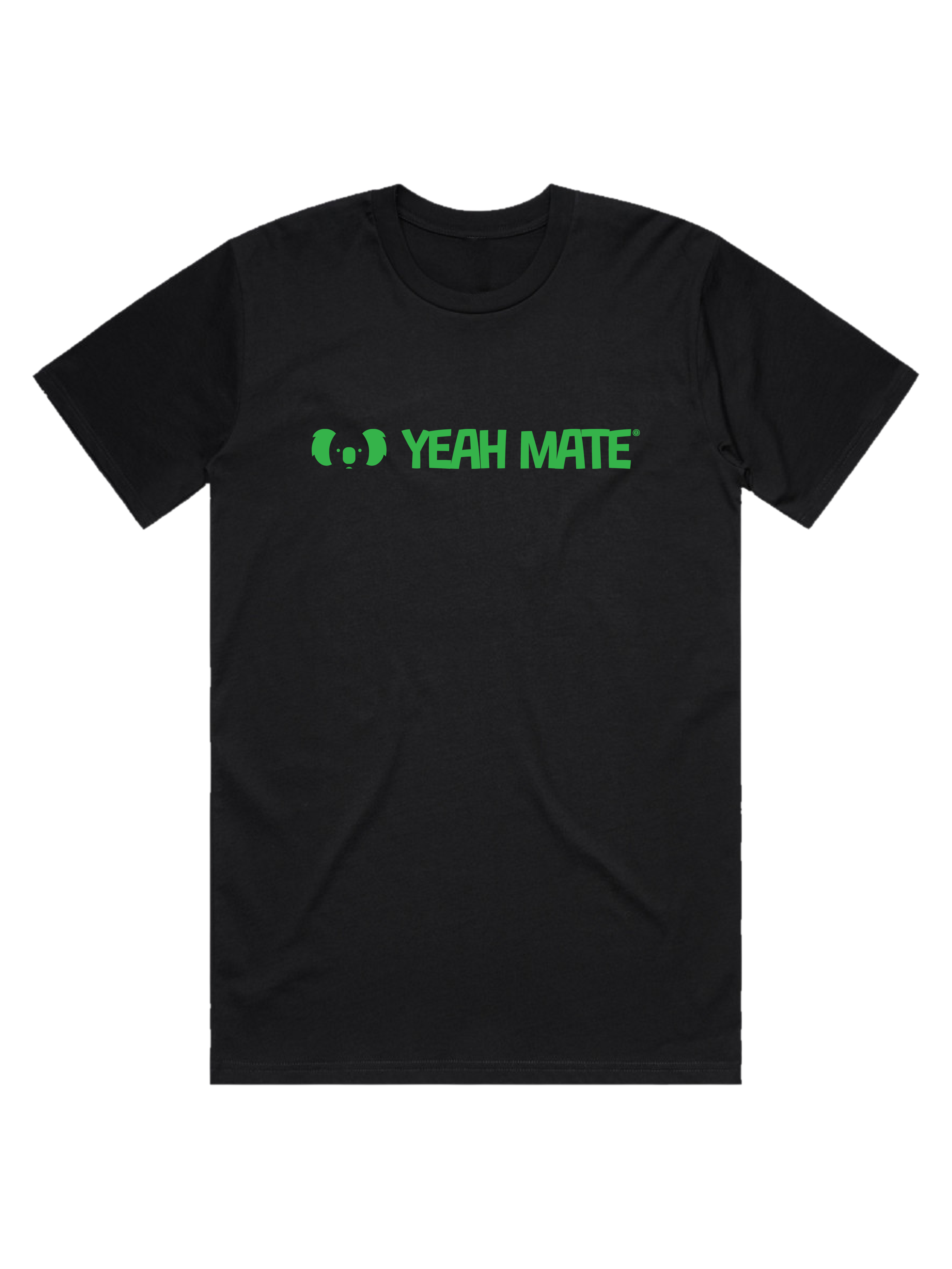 Premium Cotton Graphic T-shirt - Men's Fit - YM Linear Logo - Black - Yeah Mate Freestyle™ Clothing 1