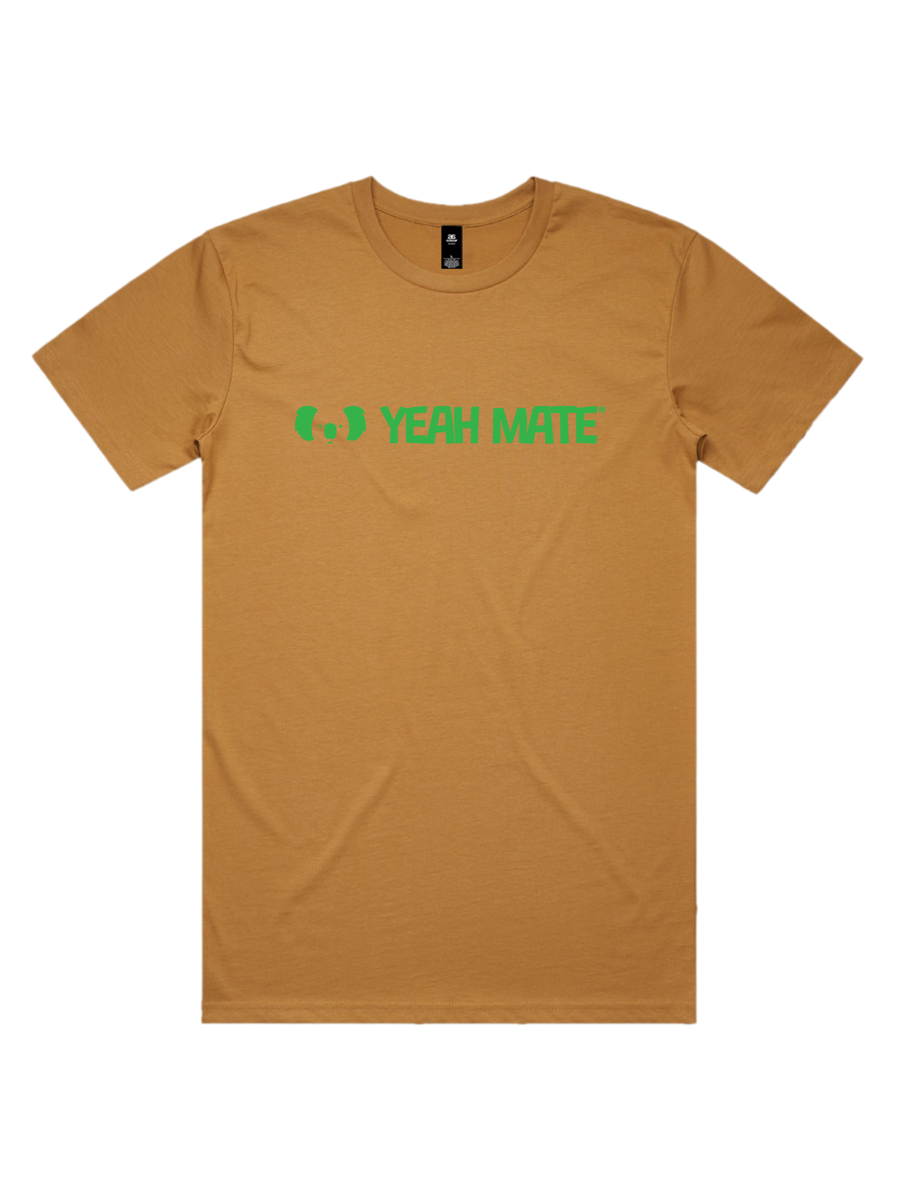 Premium Cotton Graphic T-shirt - Men's Fit - YM Linear Logo - Camel - Yeah Mate Freestyle™ Clothing 2