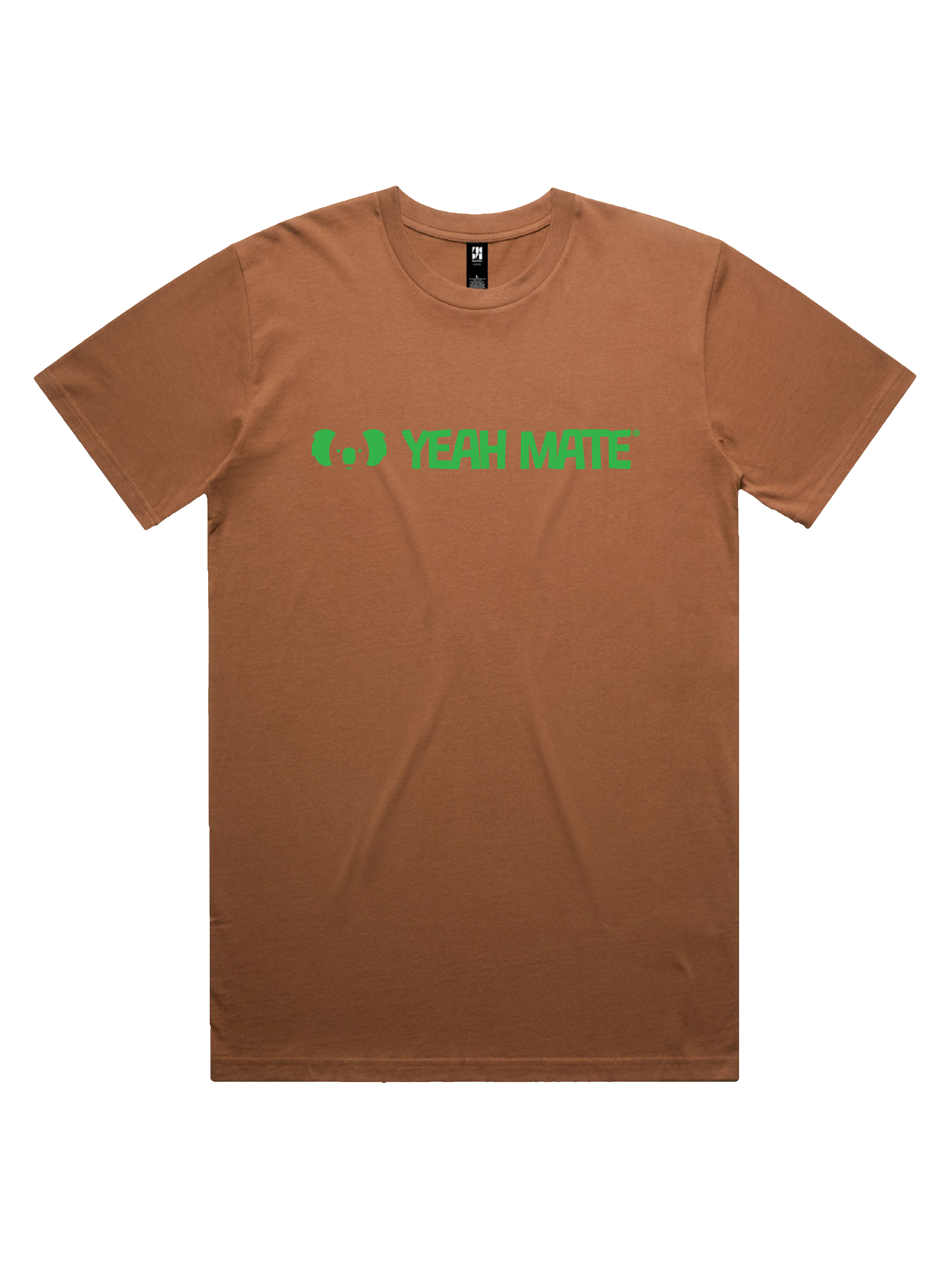 Premium Cotton Graphic T-shirt - Men's Fit - YM Linear Logo - Cocoa - Yeah Mate Freestyle™ Clothing 2