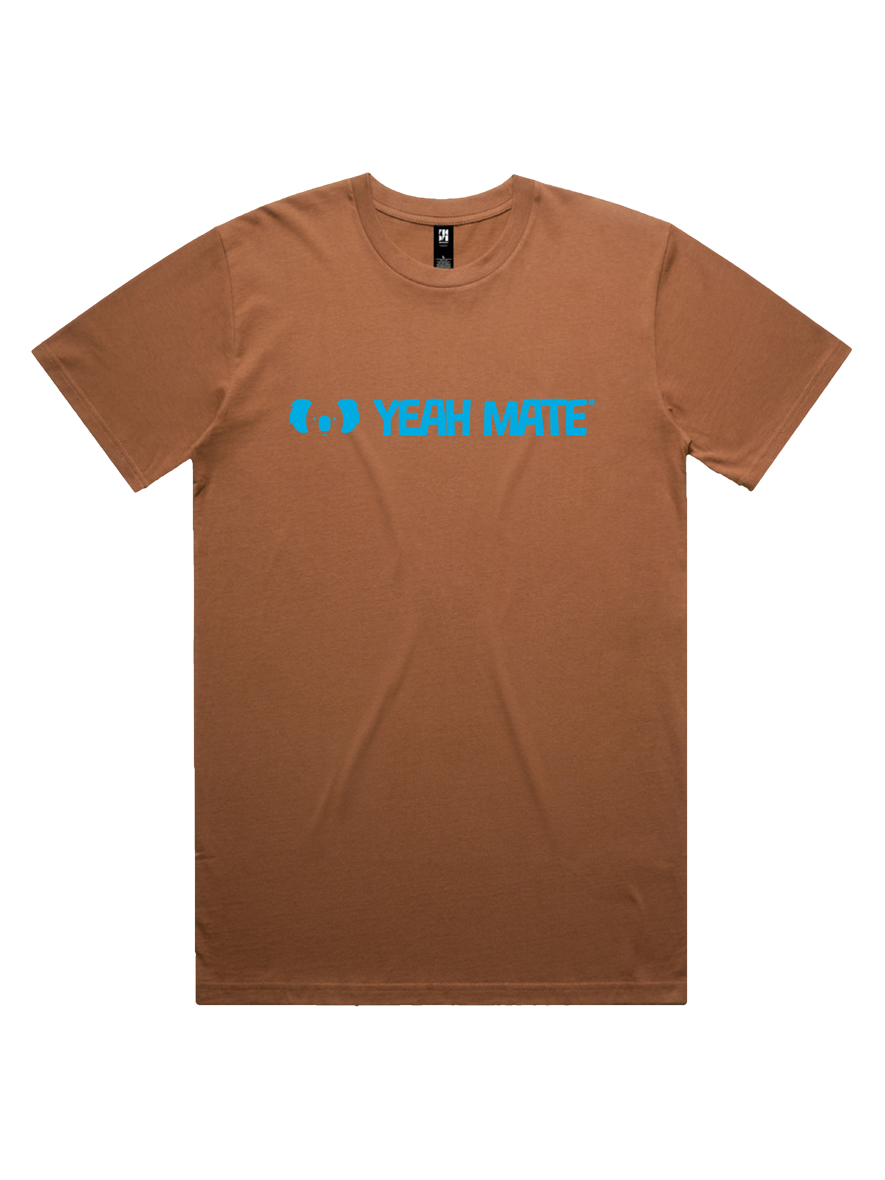 Premium Cotton Graphic T-shirt - Men's Fit - YM Linear Logo - Cocoa - Yeah Mate Freestyle™ Clothing 3