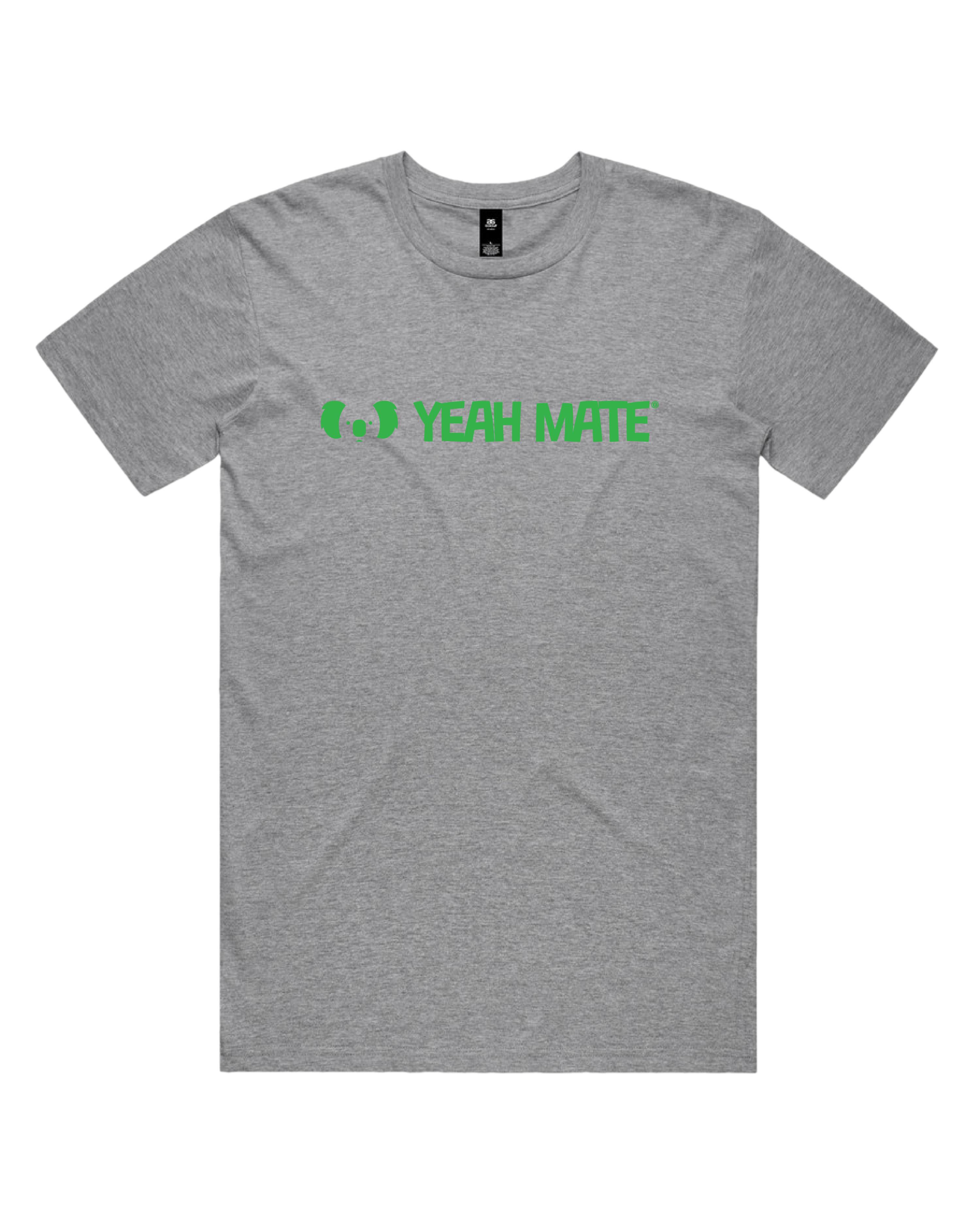 Premium Cotton Graphic T-shirt - Men's Fit - YM Linear Logo - Grey Marle - Yeah Mate Freestyle™ Clothing 2