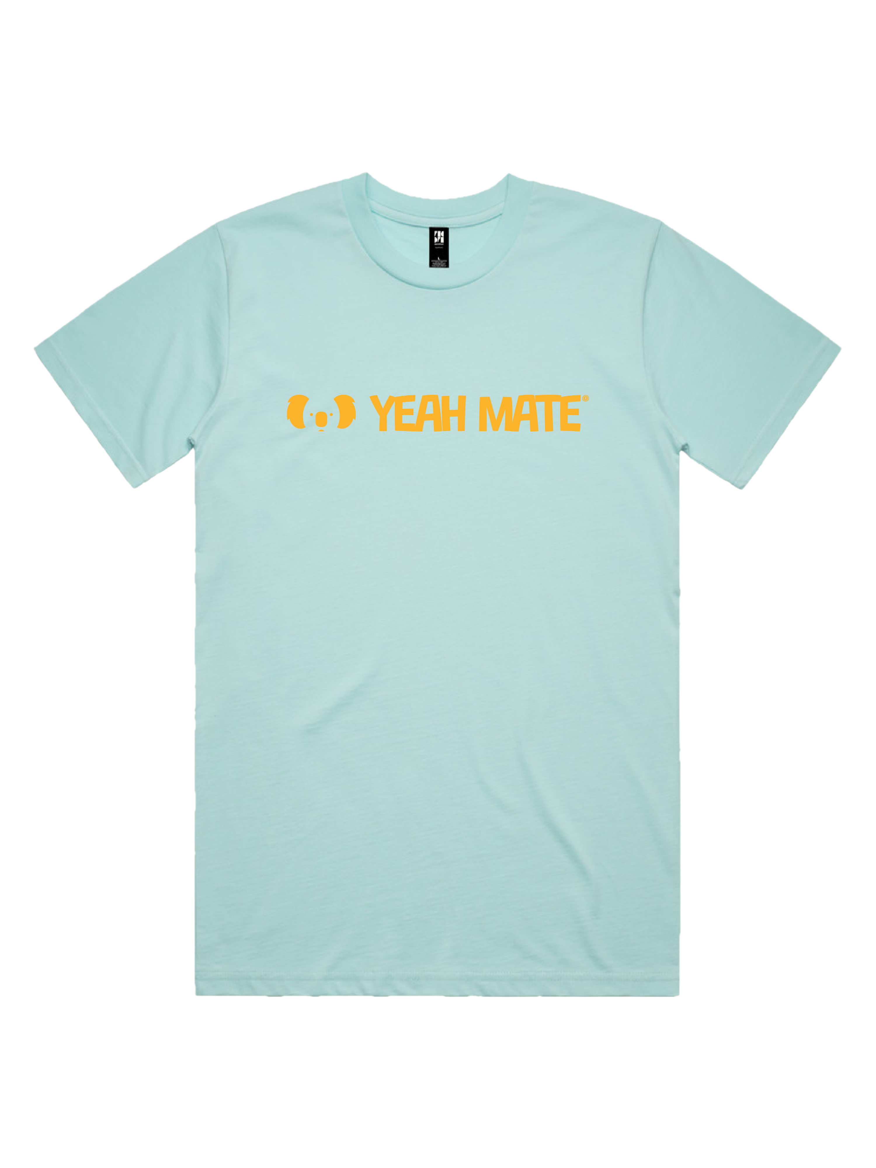 Premium Cotton Graphic T-shirt - Men's Fit - YM Linear Logo - Lagoon - Yeah Mate Freestyle™ Clothing