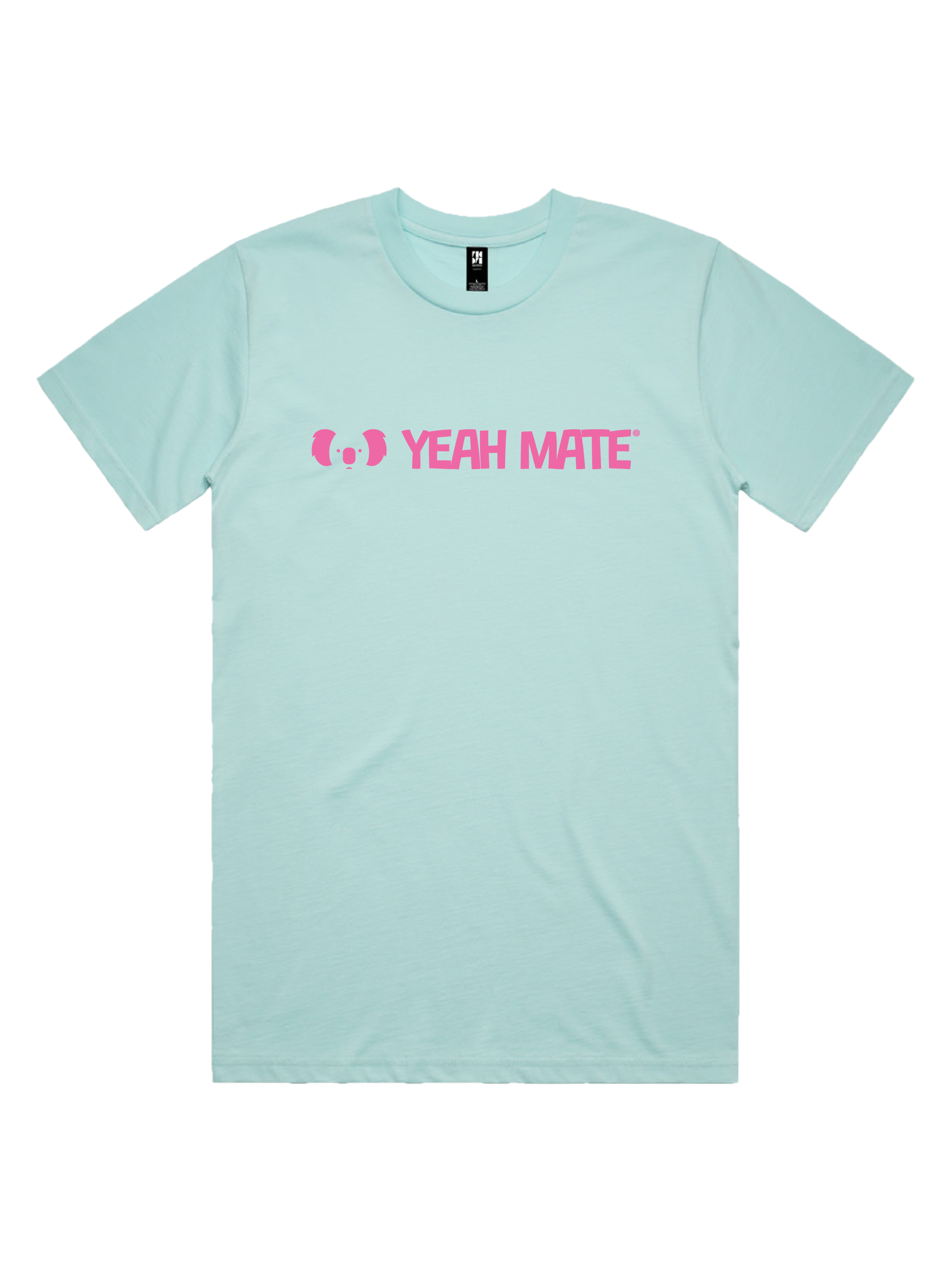 Premium Cotton Graphic T-shirt - Men's Fit - YM Linear Logo - Lagoon - Yeah Mate Freestyle™ Clothing 1