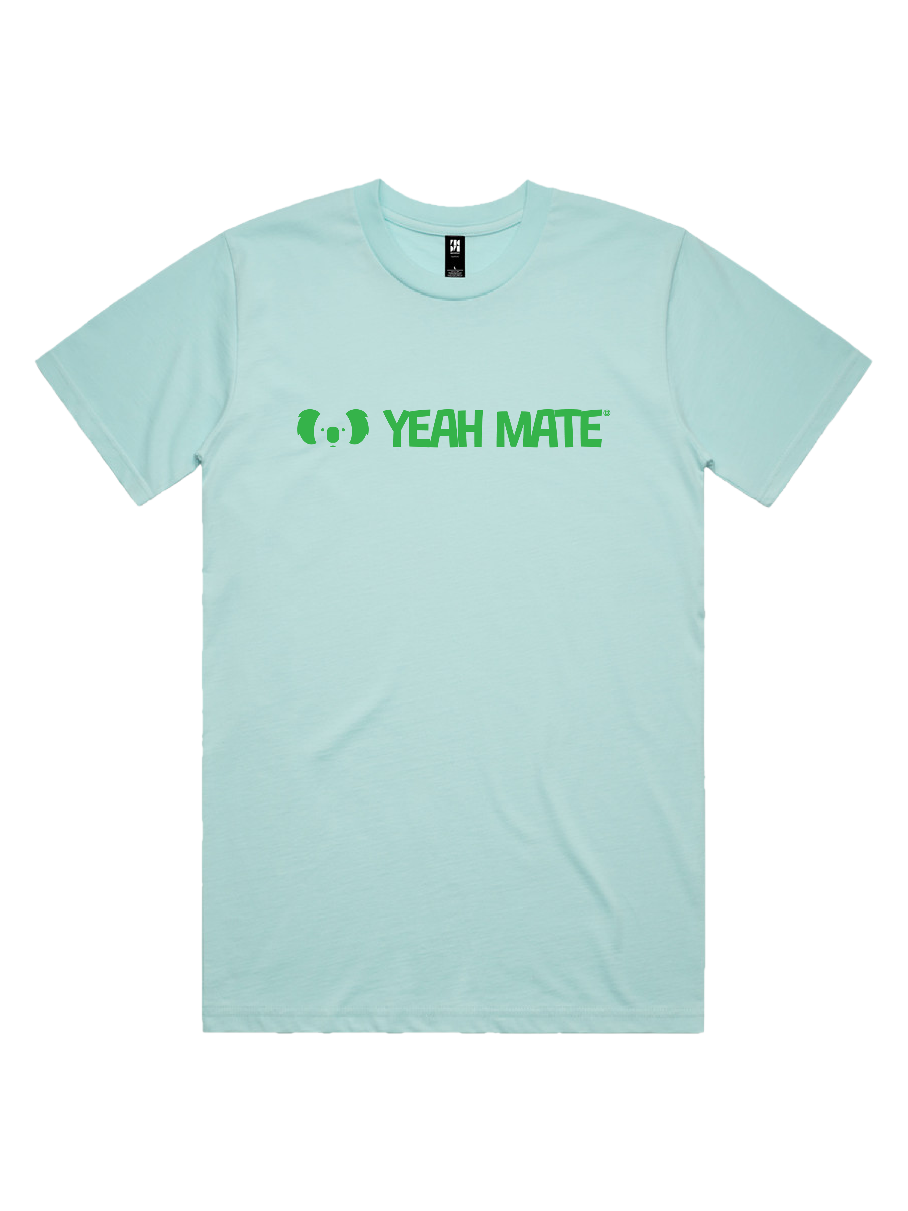 Premium Cotton Graphic T-shirt - Men's Fit - YM Linear Logo - Lagoon - Yeah Mate Freestyle™ Clothing 2