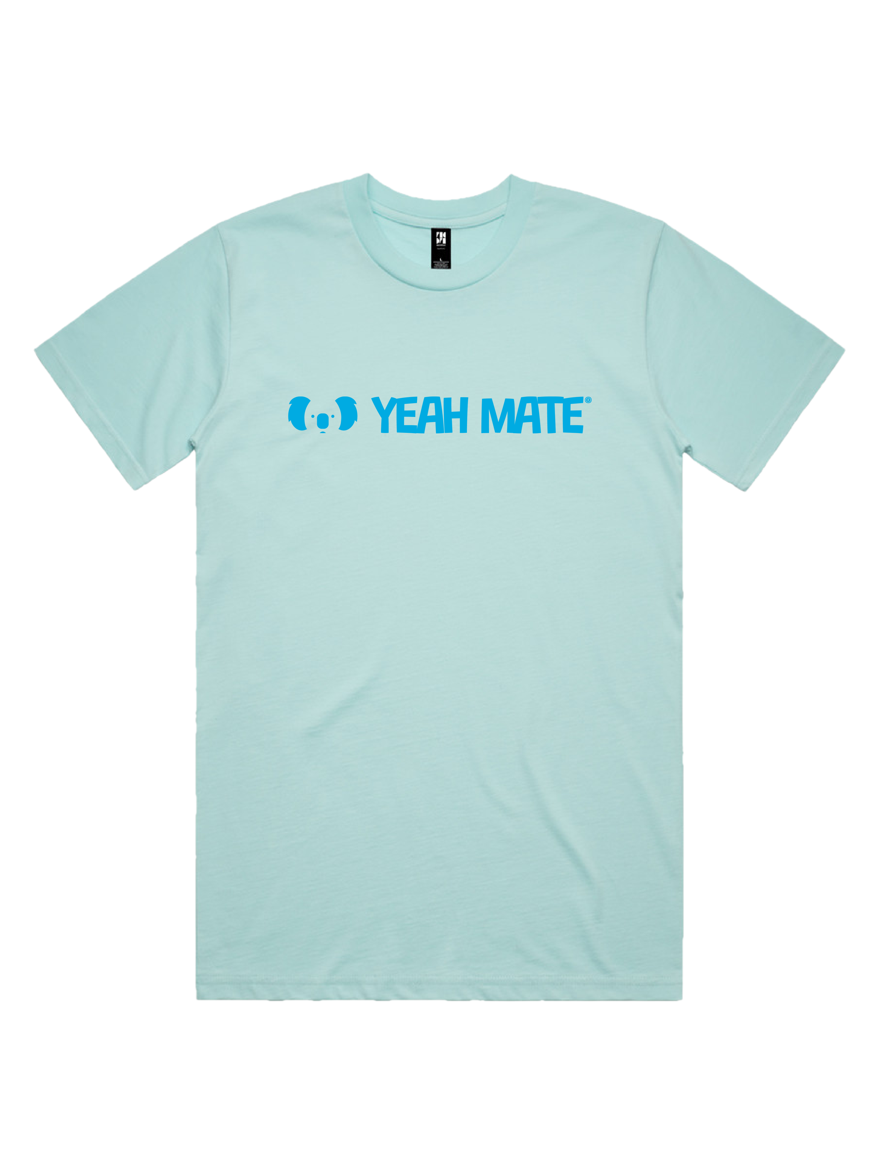 Premium Cotton Graphic T-shirt - Men's Fit - YM Linear Logo - Lagoon - Yeah Mate Freestyle™ Clothing 3
