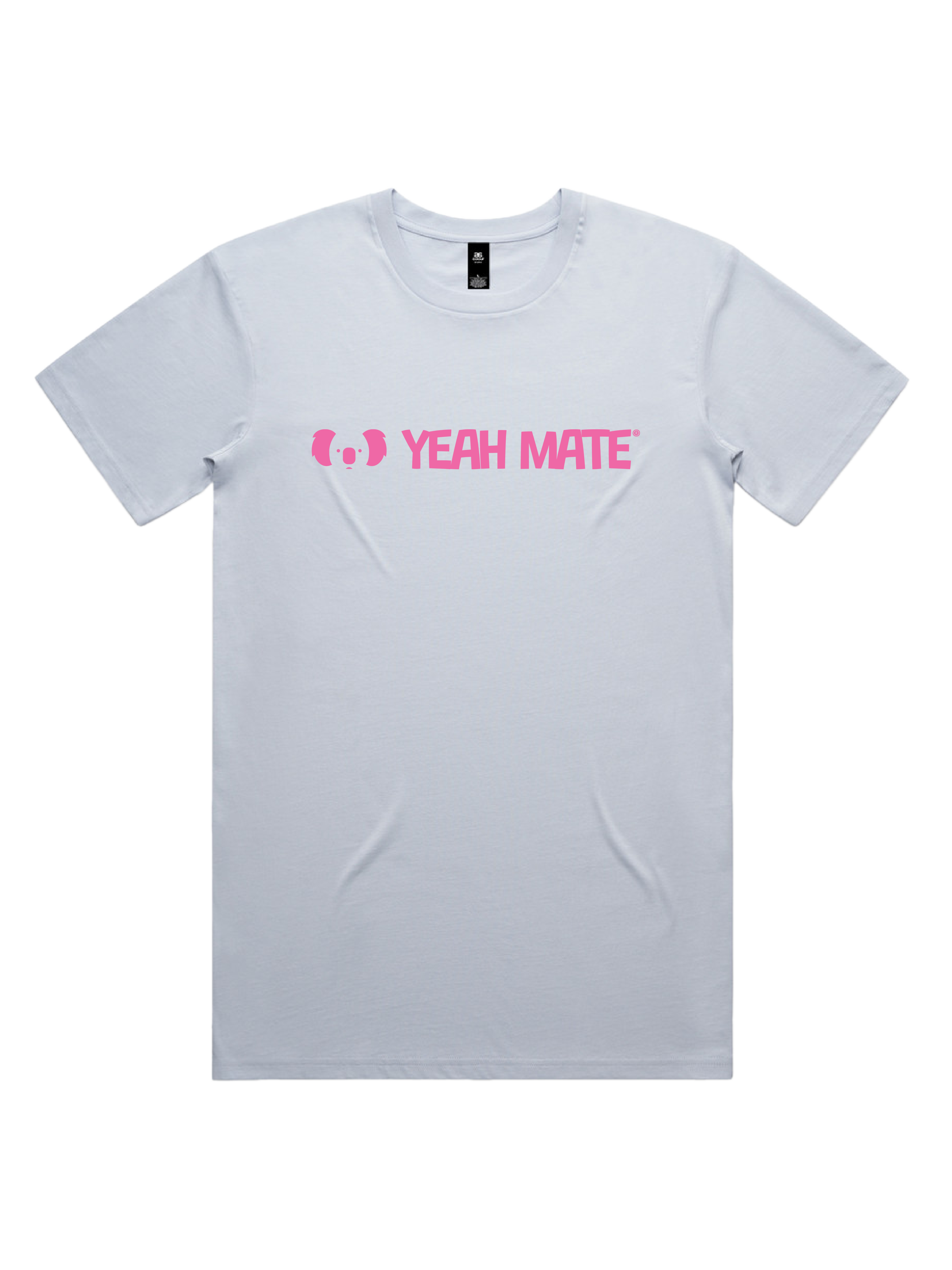 Premium Cotton Graphic T-shirt - Men's Fit - YM Linear Logo - Powder - Yeah Mate Freestyle™ Clothing 1