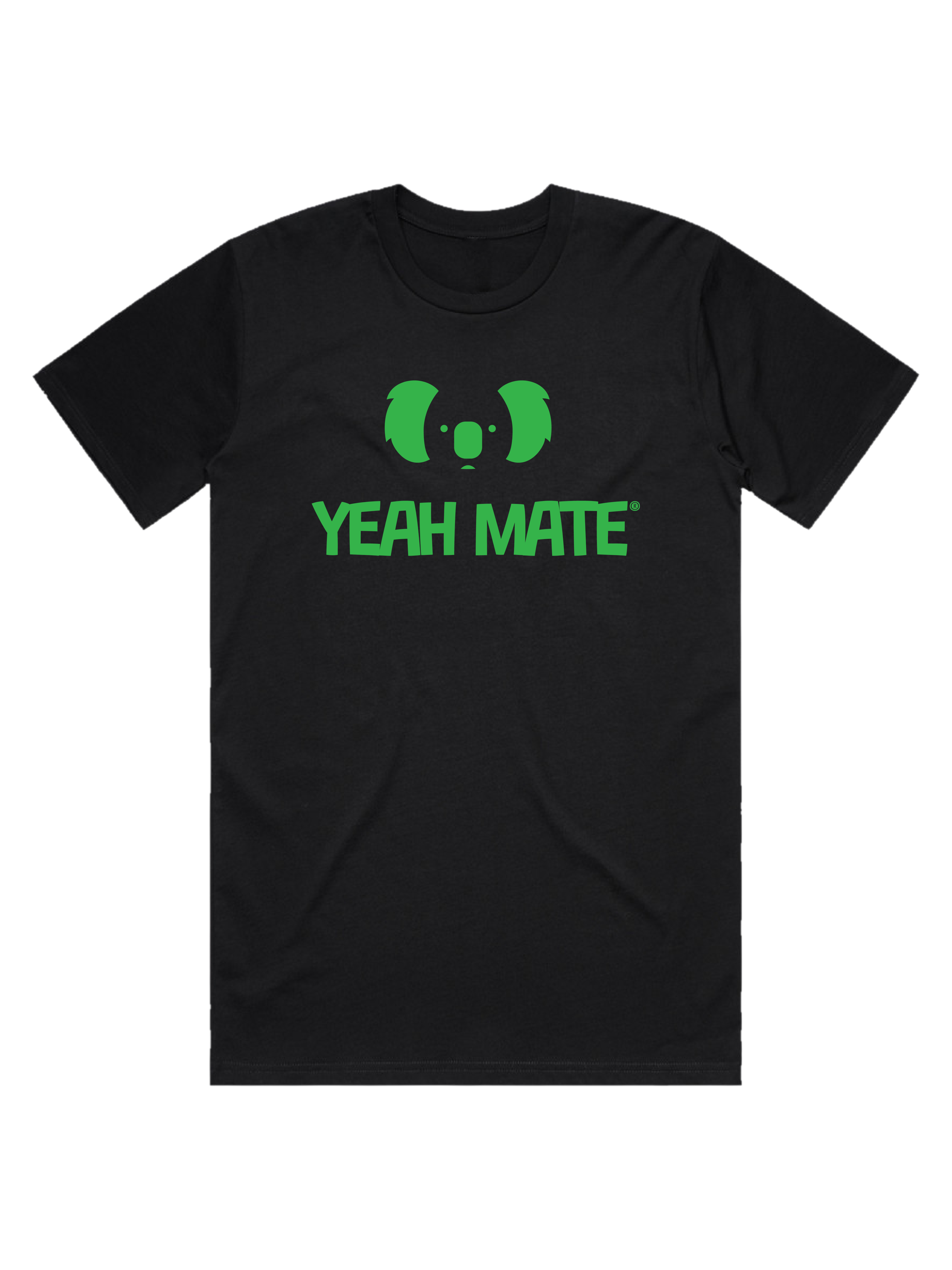 Premium Cotton Graphic T-shirt - Men's Fit - YM Stacked Logo - Black - Yeah Mate Freestyle™ Clothing

