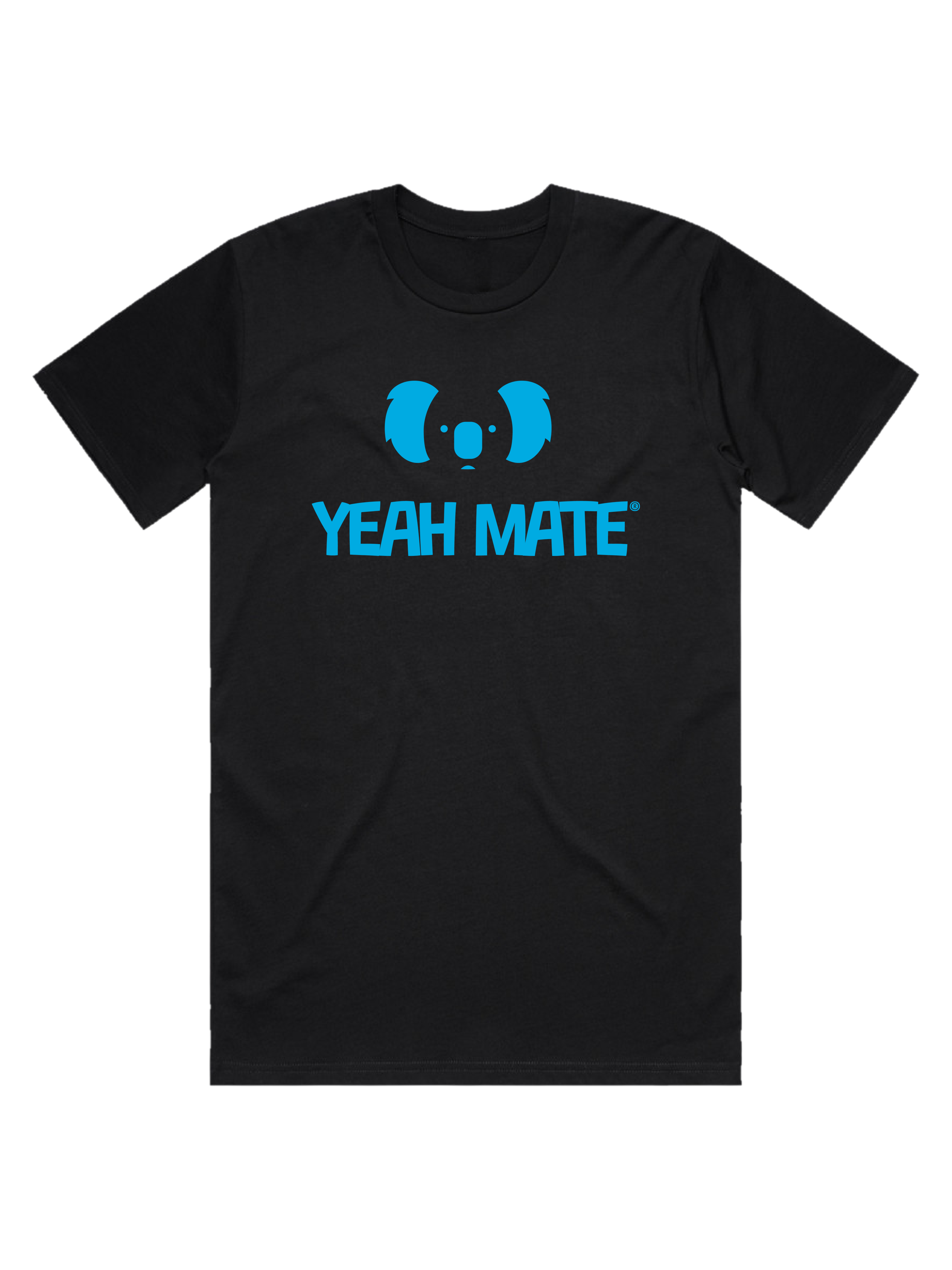 Premium Cotton Graphic T-shirt - Men's Fit - YM Stacked Logo - Black - Yeah Mate Freestyle™ Clothing 2