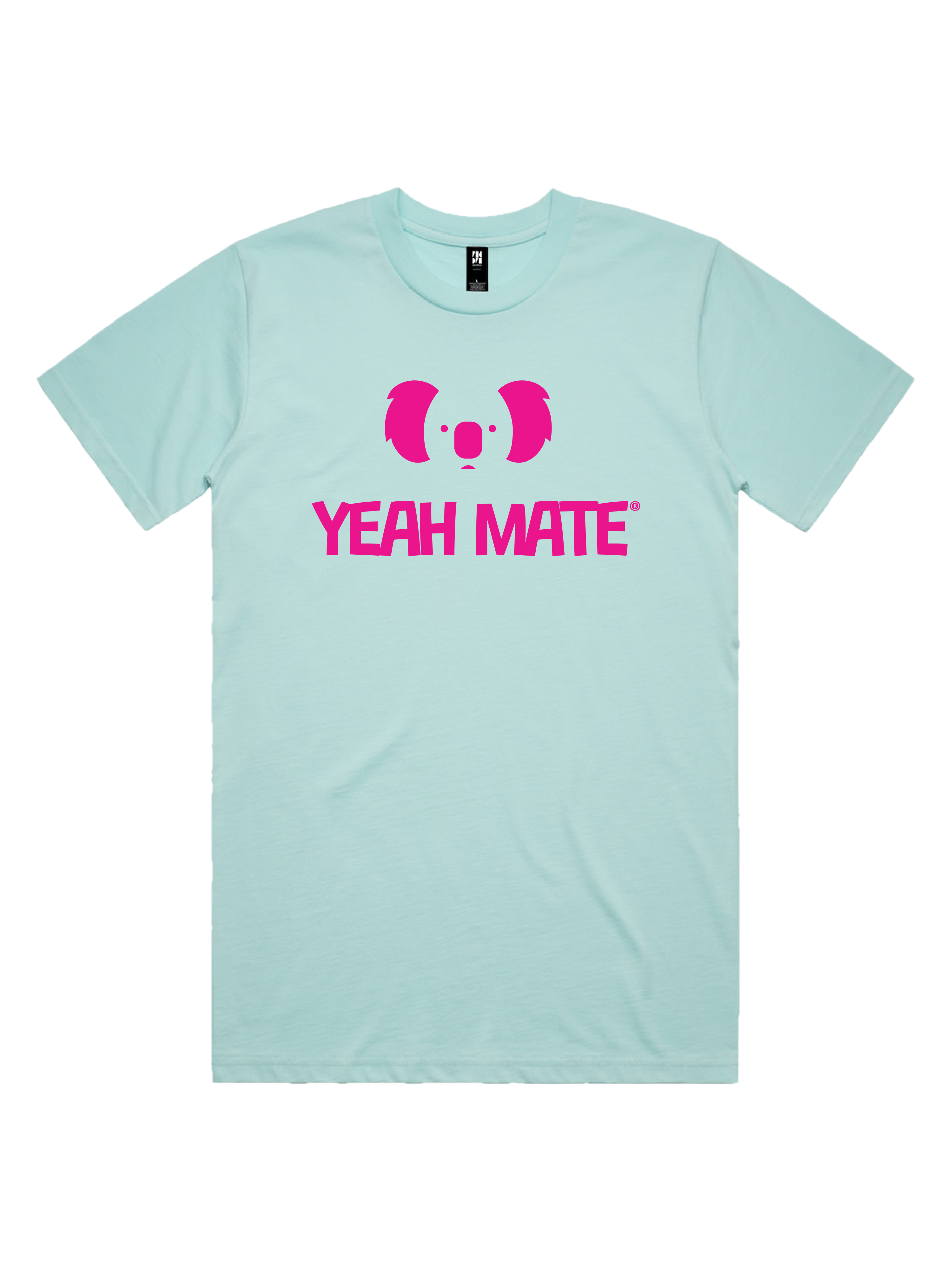 Premium Cotton Graphic T-shirt - Men's Fit - YM Stacked Logo - Lagoon - Yeah Mate Freestyle™ Clothing 1