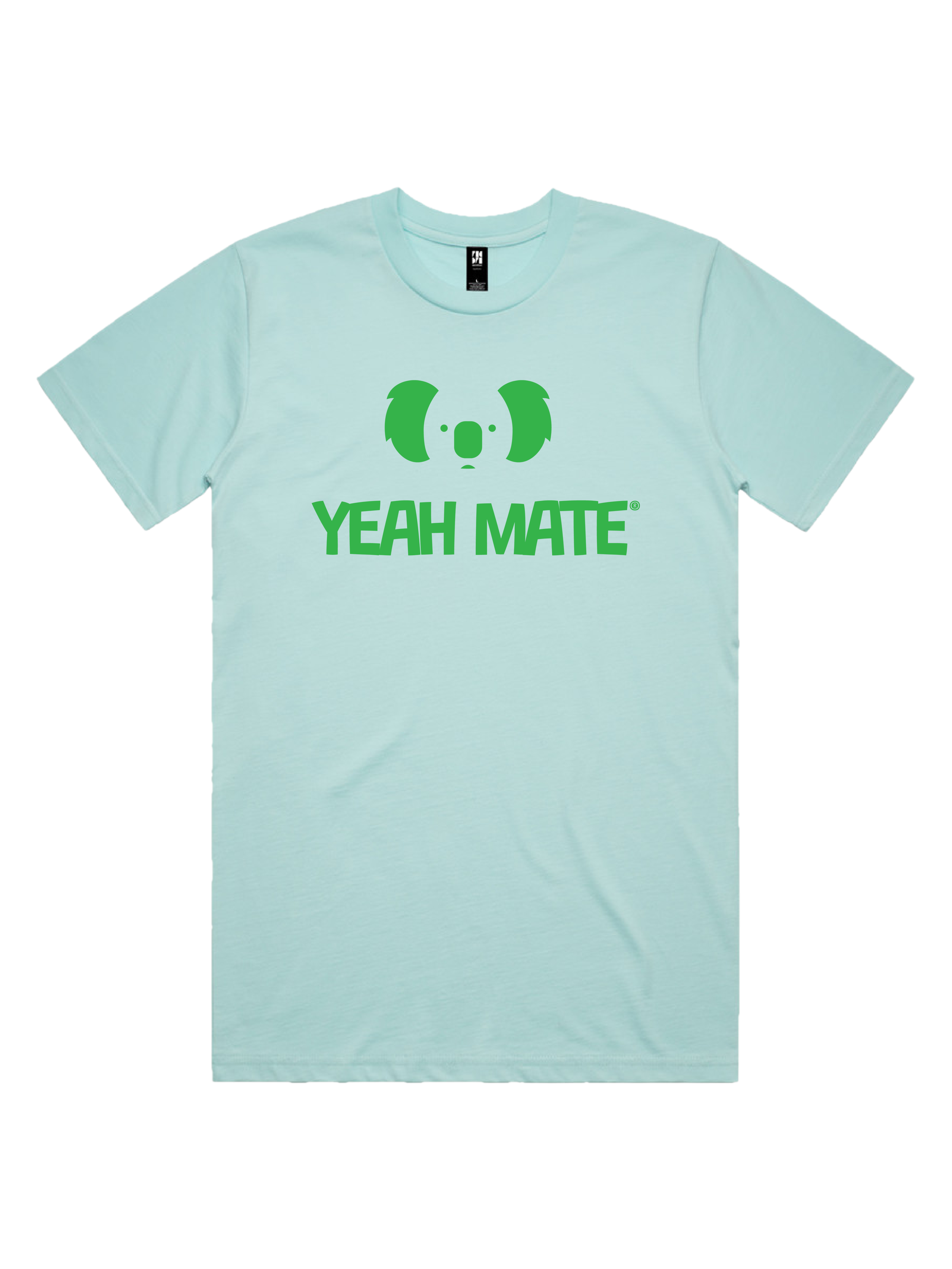 Premium Cotton Graphic T-shirt - Men's Fit - YM Stacked Logo - Lagoon - Yeah Mate Freestyle™ Clothing 2