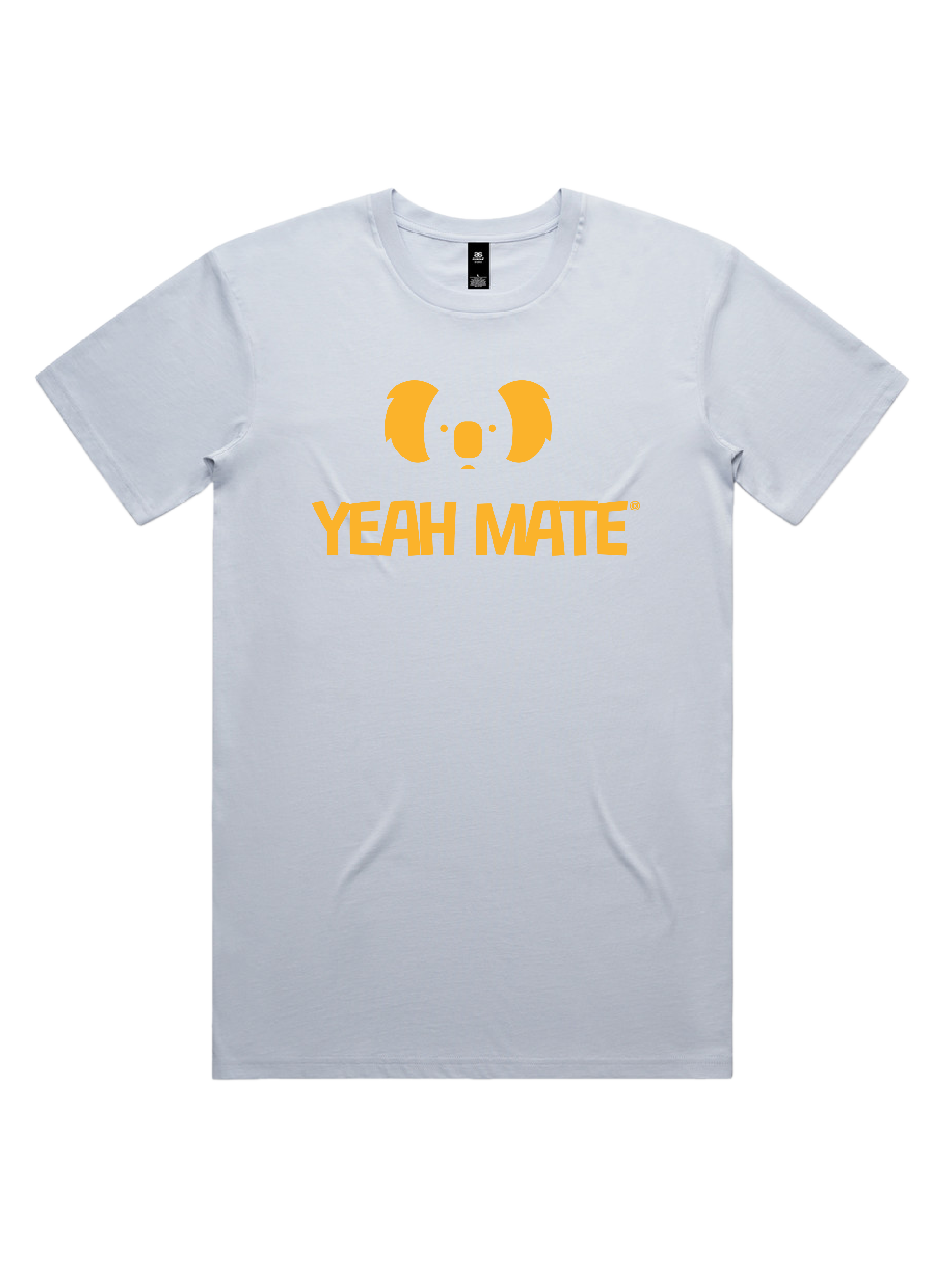 Premium Cotton Graphic T-shirt - Men's Fit - YM Stacked Logo - Powder - Yeah Mate Freestyle™ Clothing
