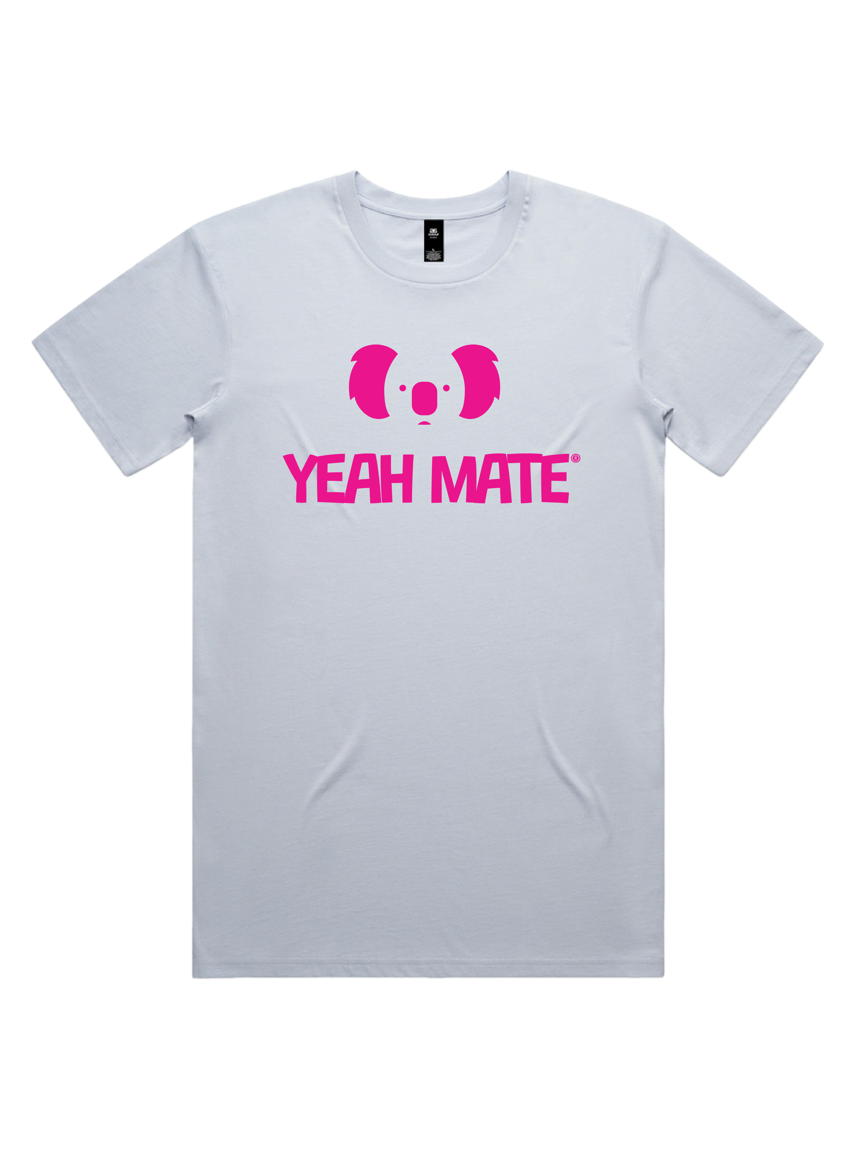 Premium Cotton Graphic T-shirt - Men's Fit - YM Stacked Logo - Powder - Yeah Mate Freestyle™ Clothing 1